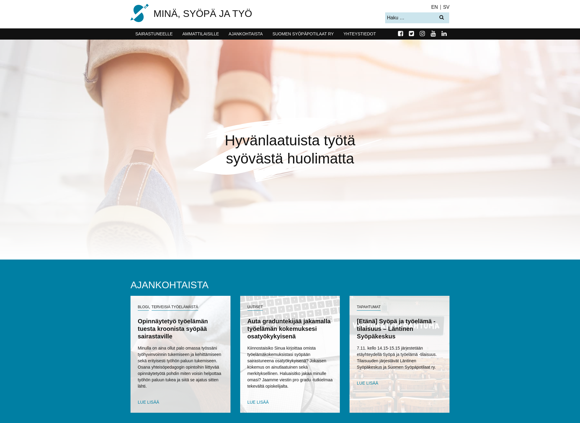 Screenshot for syopajatyo.fi
