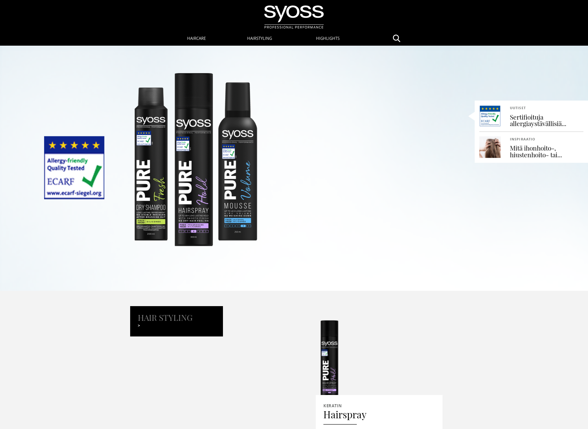 Screenshot for syoss.fi