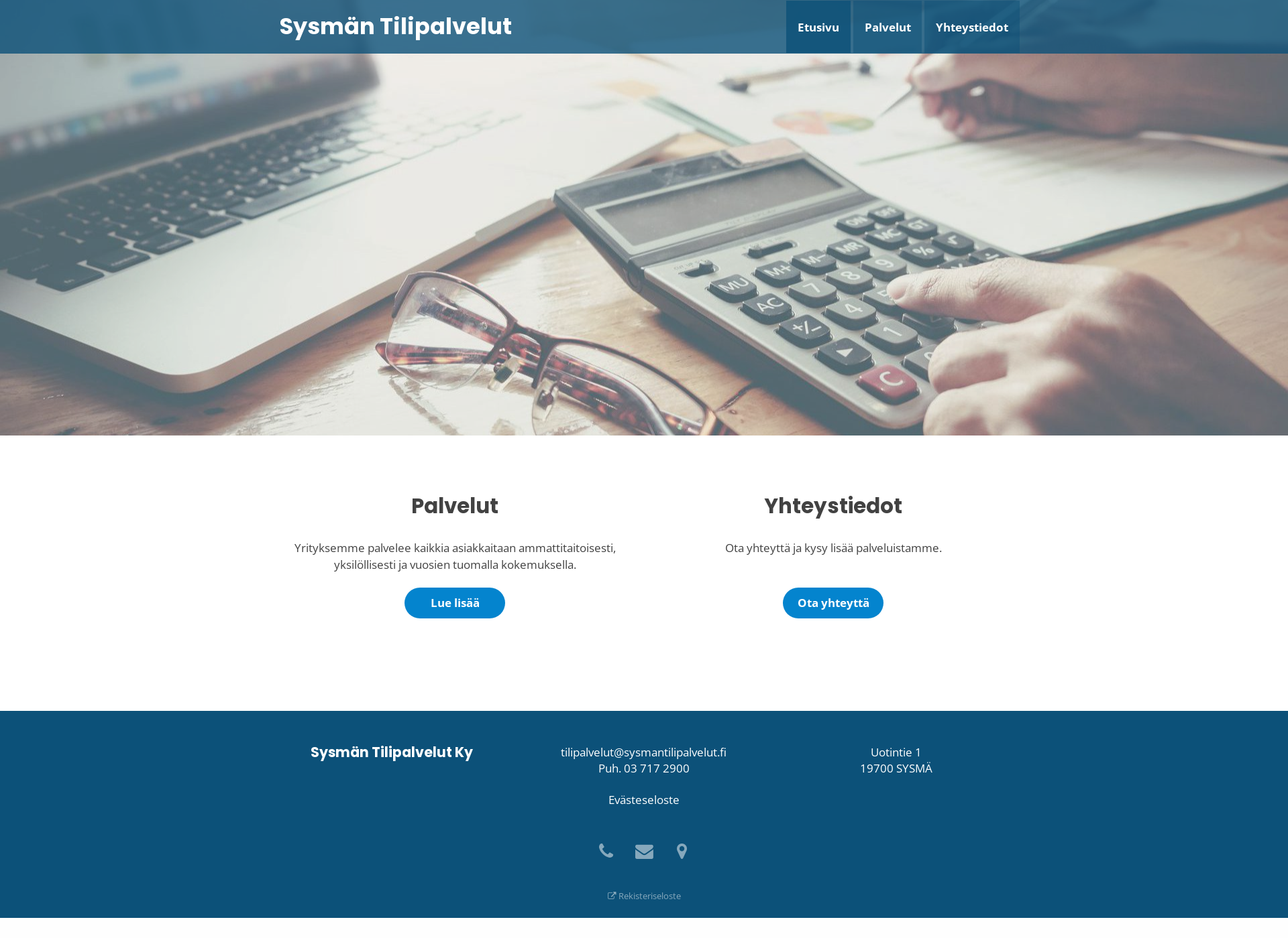 Screenshot for sysmantilipalvelut.fi