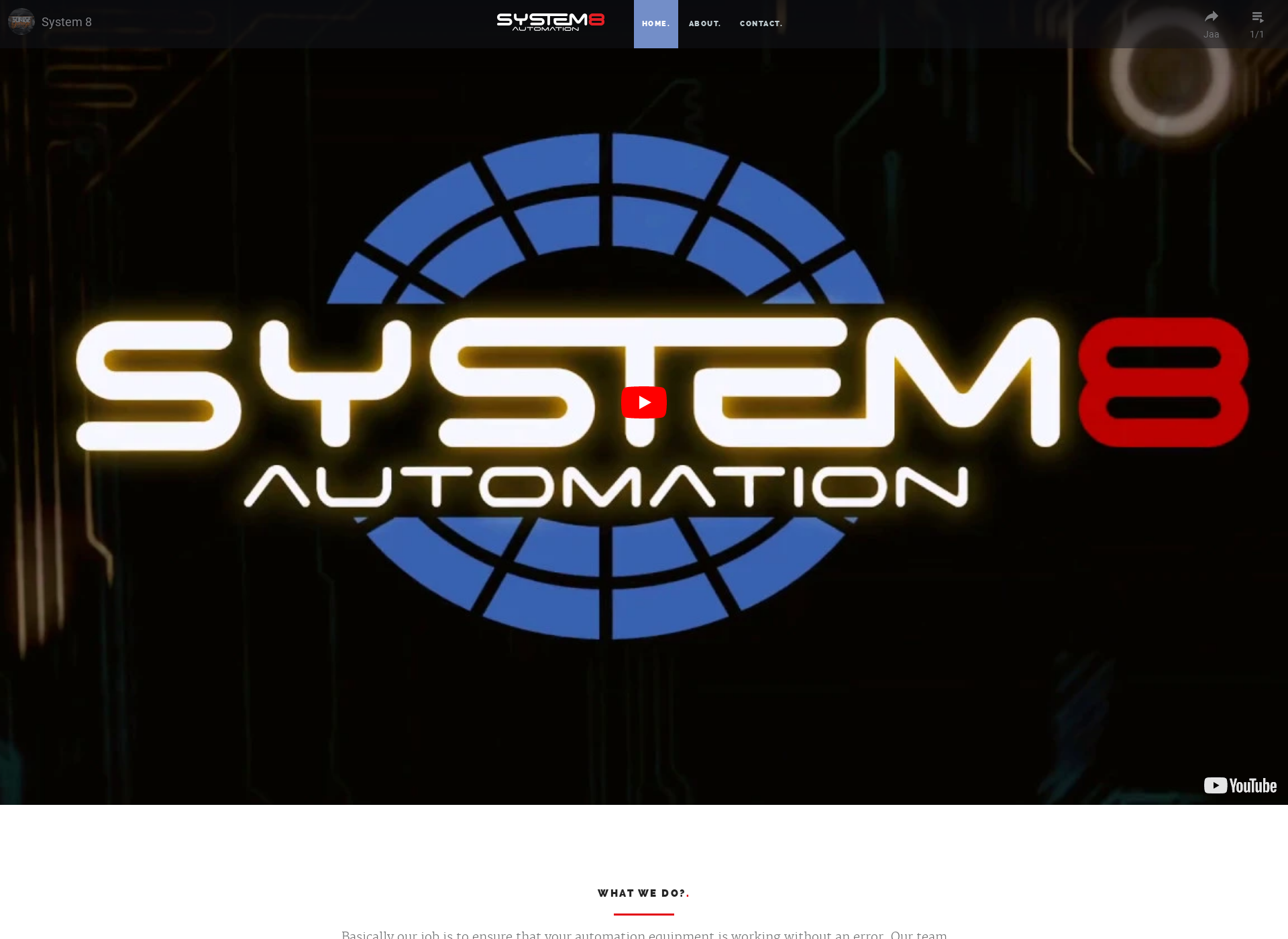 Skärmdump för system8.fi
