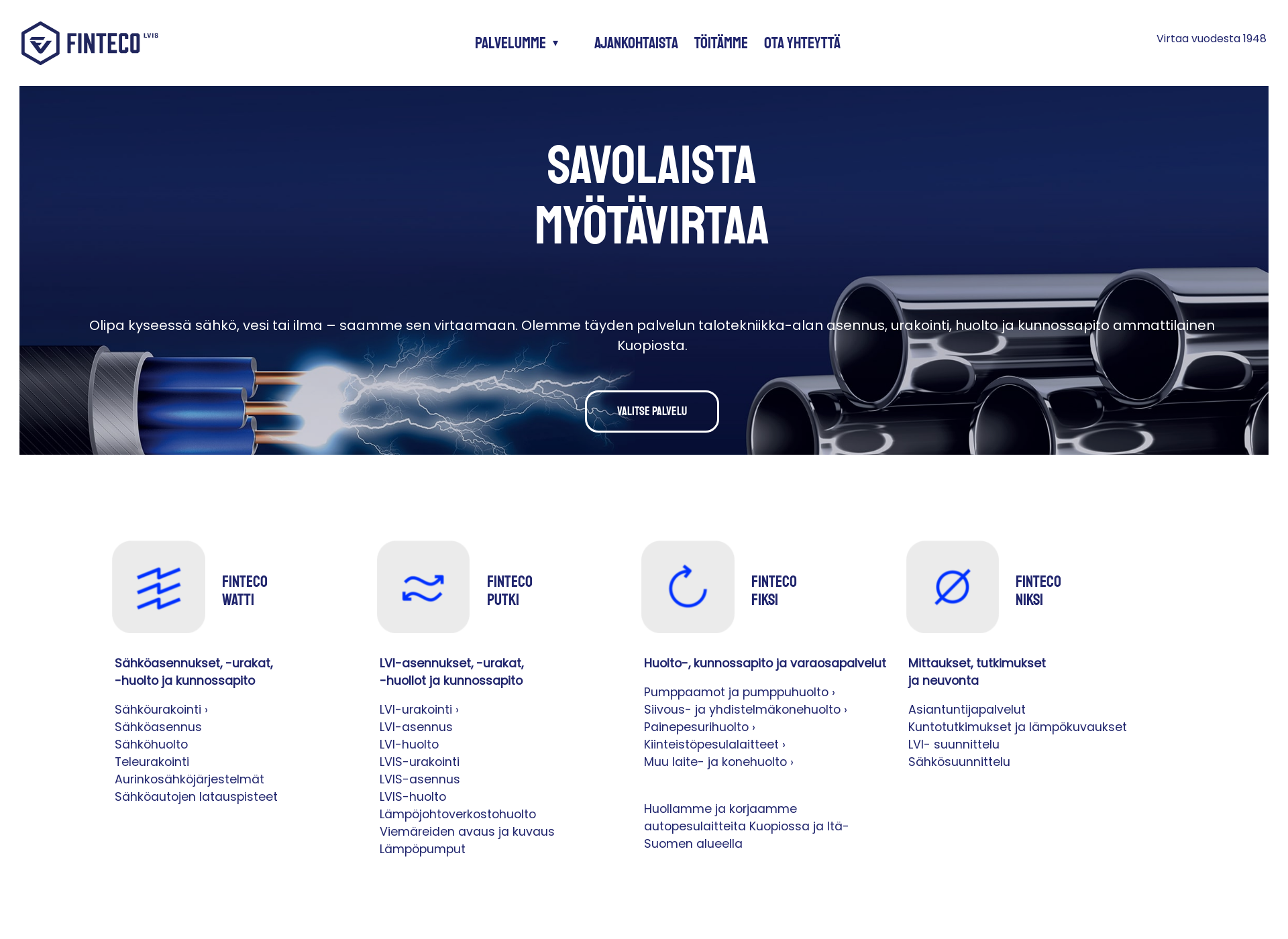 Screenshot for sähköfinne.fi