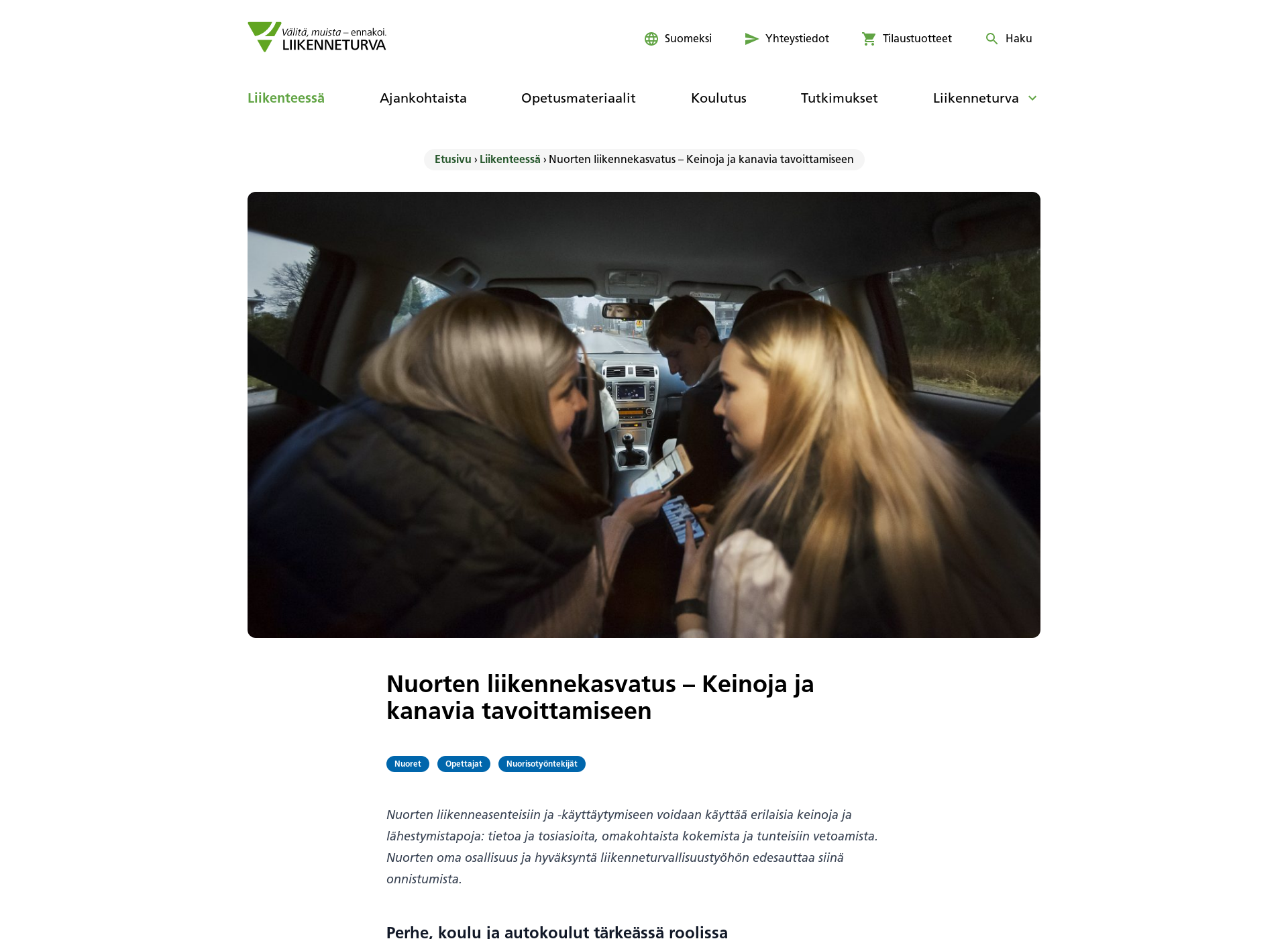 Screenshot for särmänäliikenteessä.fi