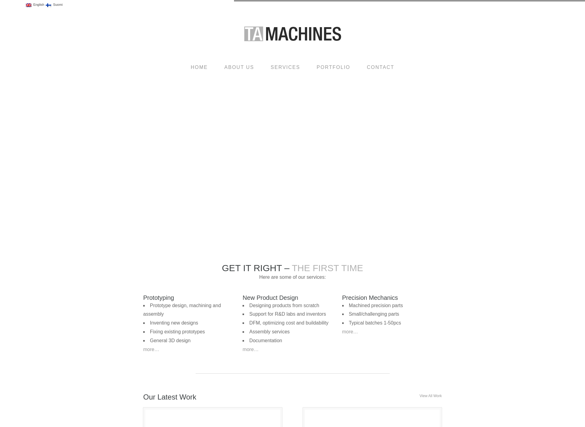 Skärmdump för ta-machines.com