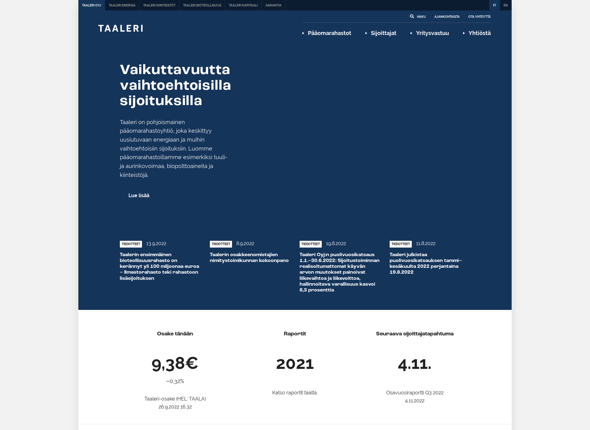 Näyttökuva taaleriryhma.fi