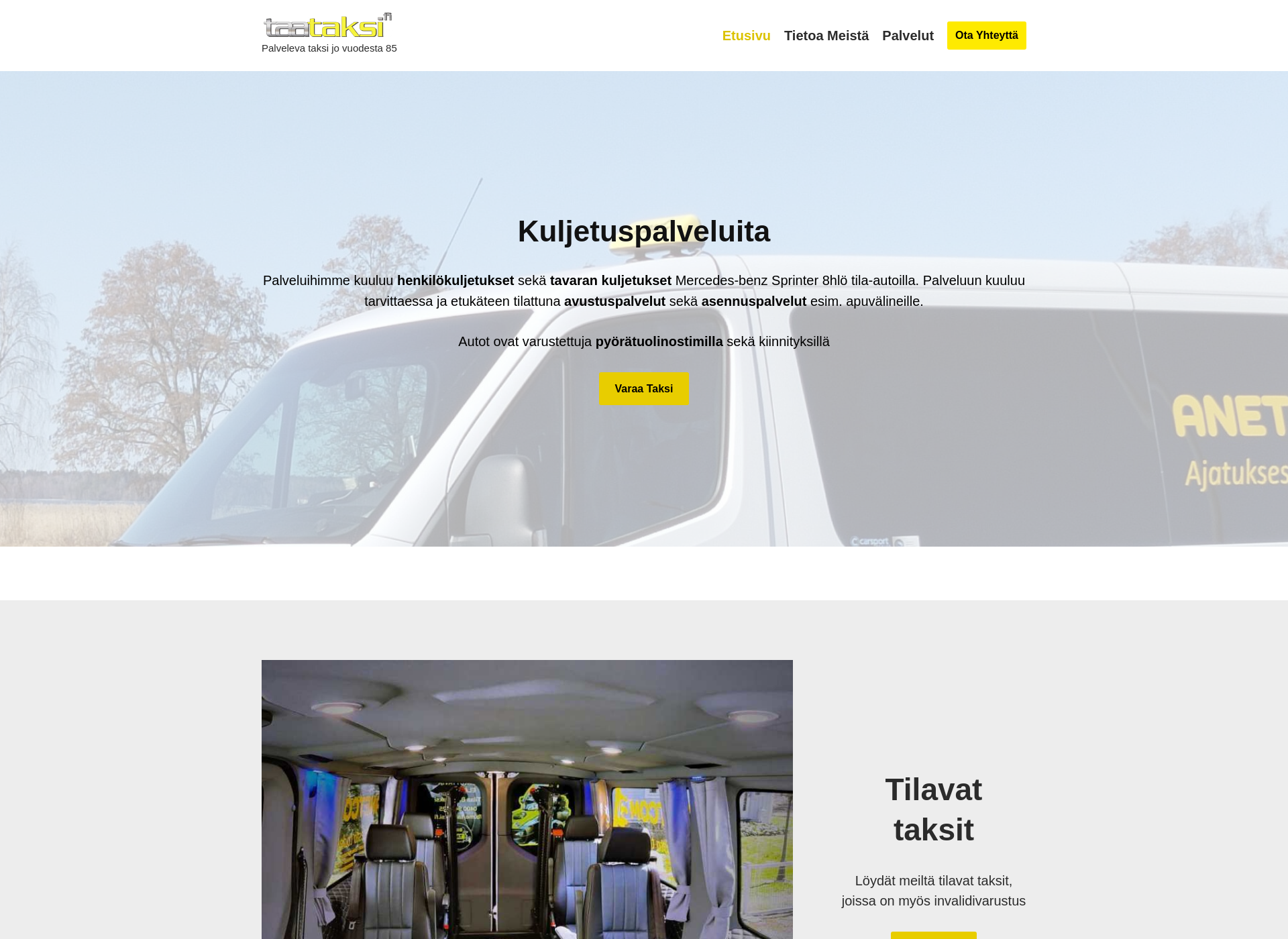 Screenshot for taataksi.fi