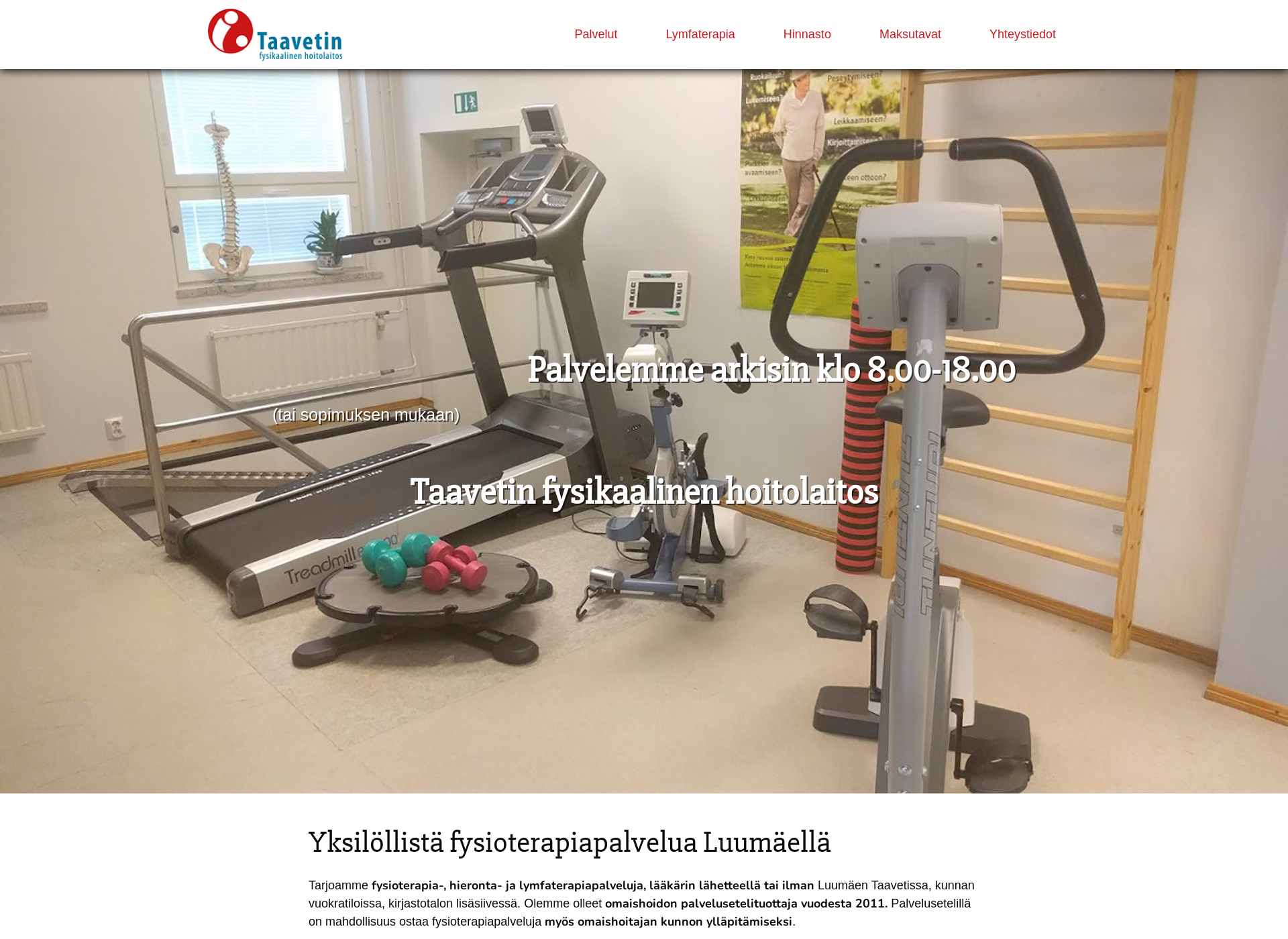 Näyttökuva taavetinfysikaalinen.fi