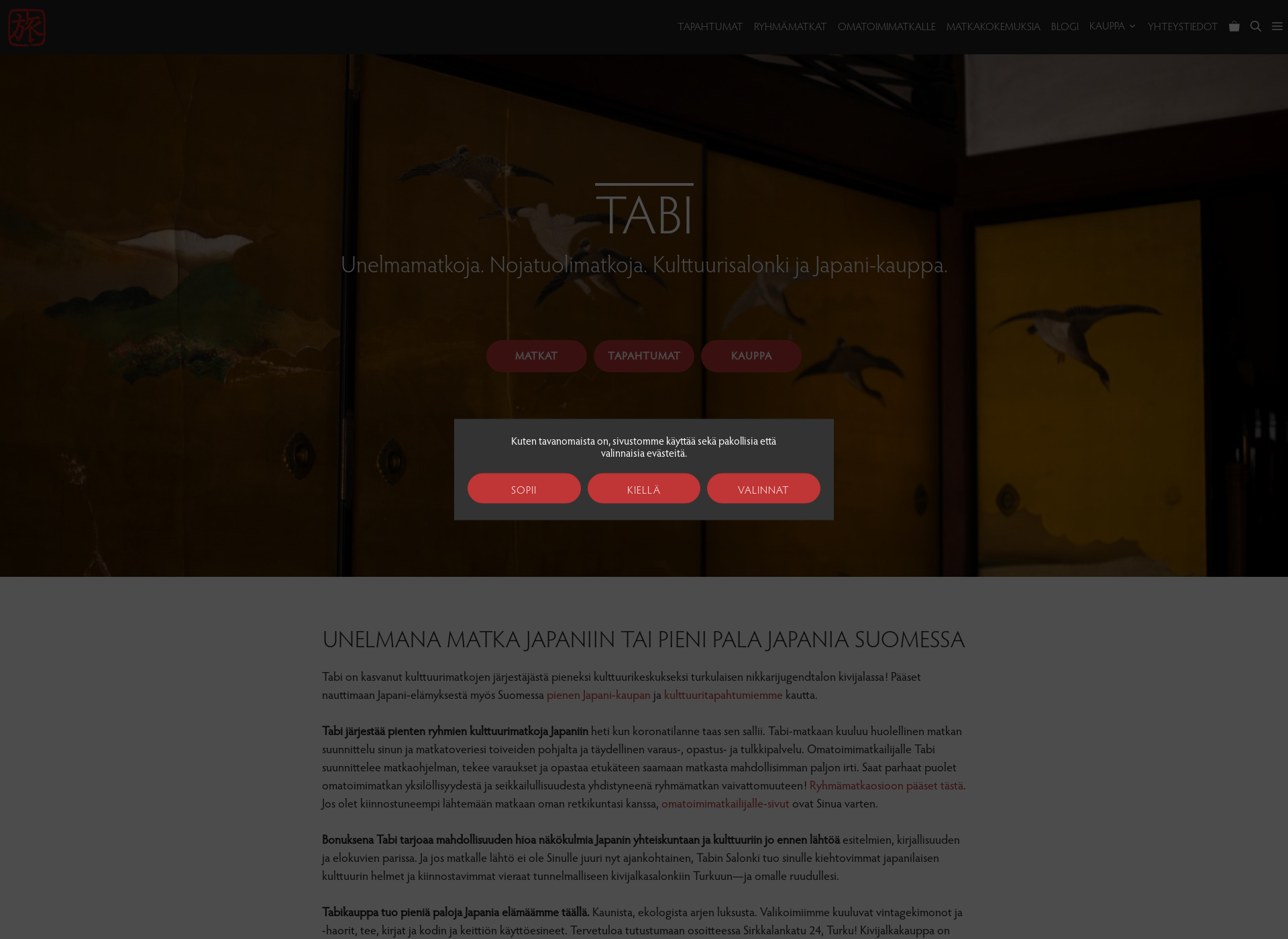Skärmdump för tabi.fi