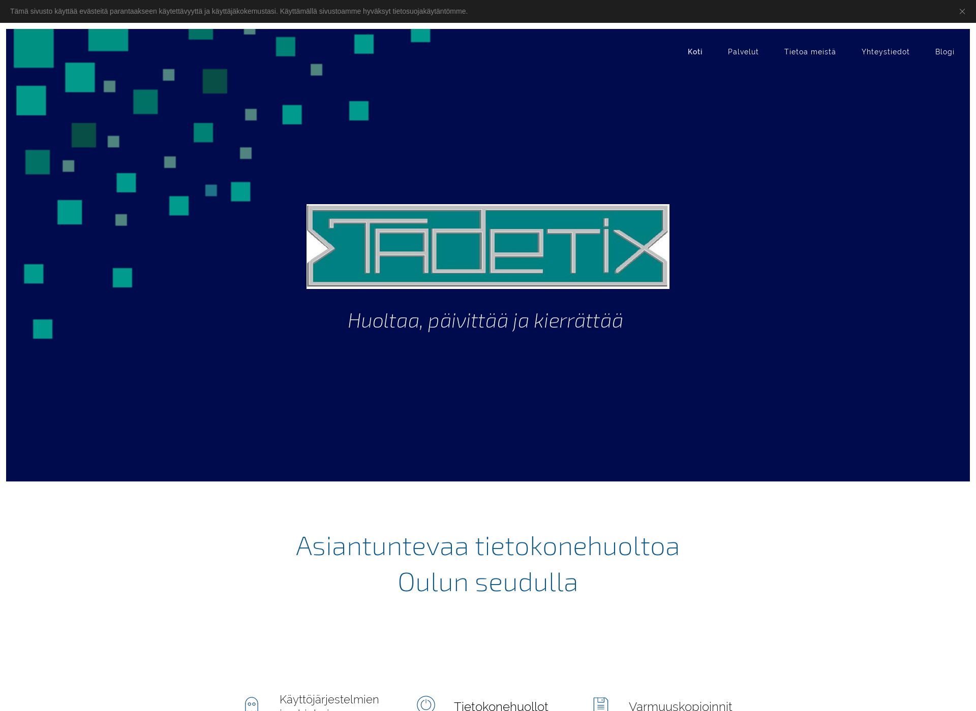 Skärmdump för tadetix.fi