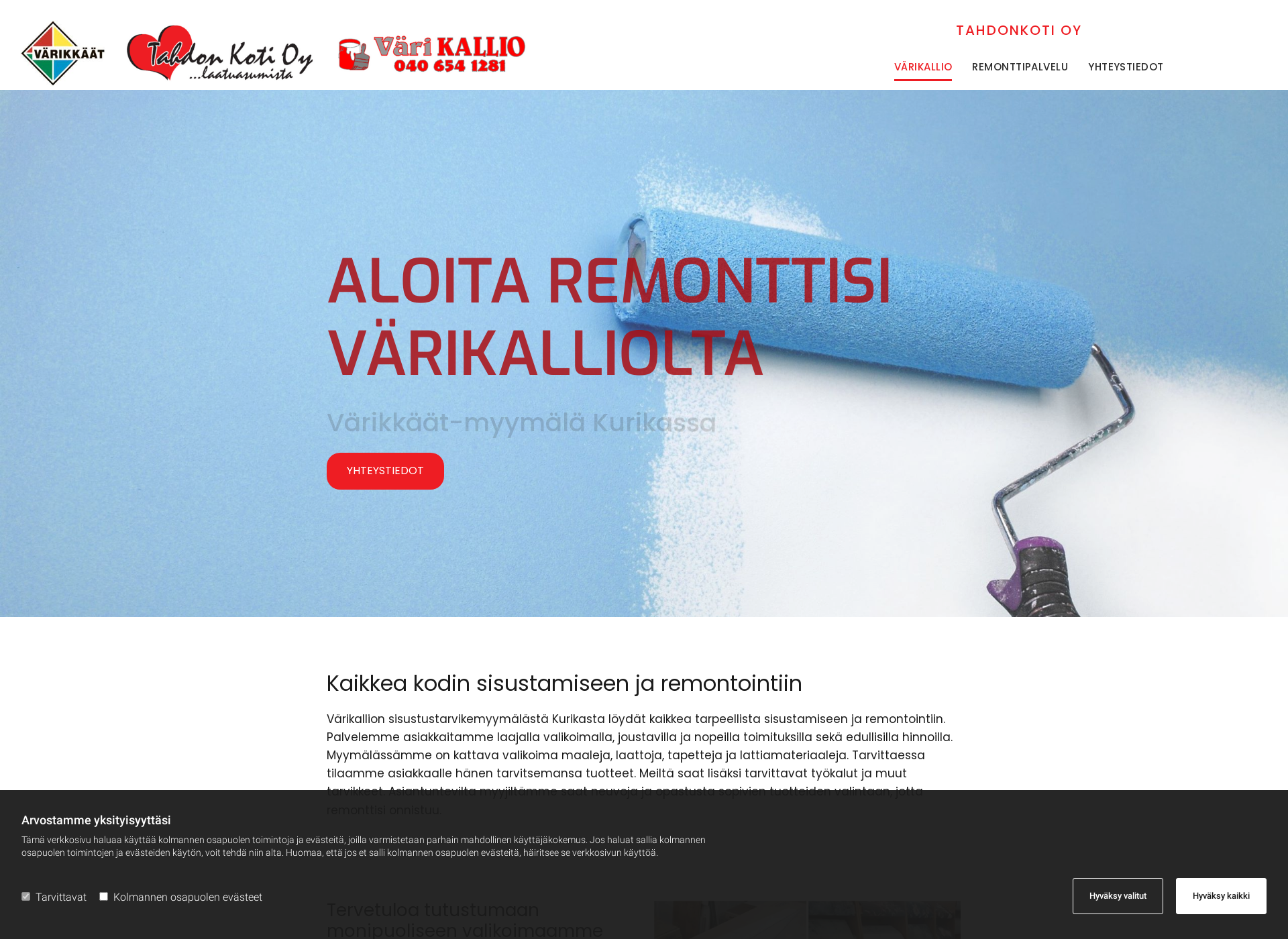 Screenshot for tahdonkoti.fi