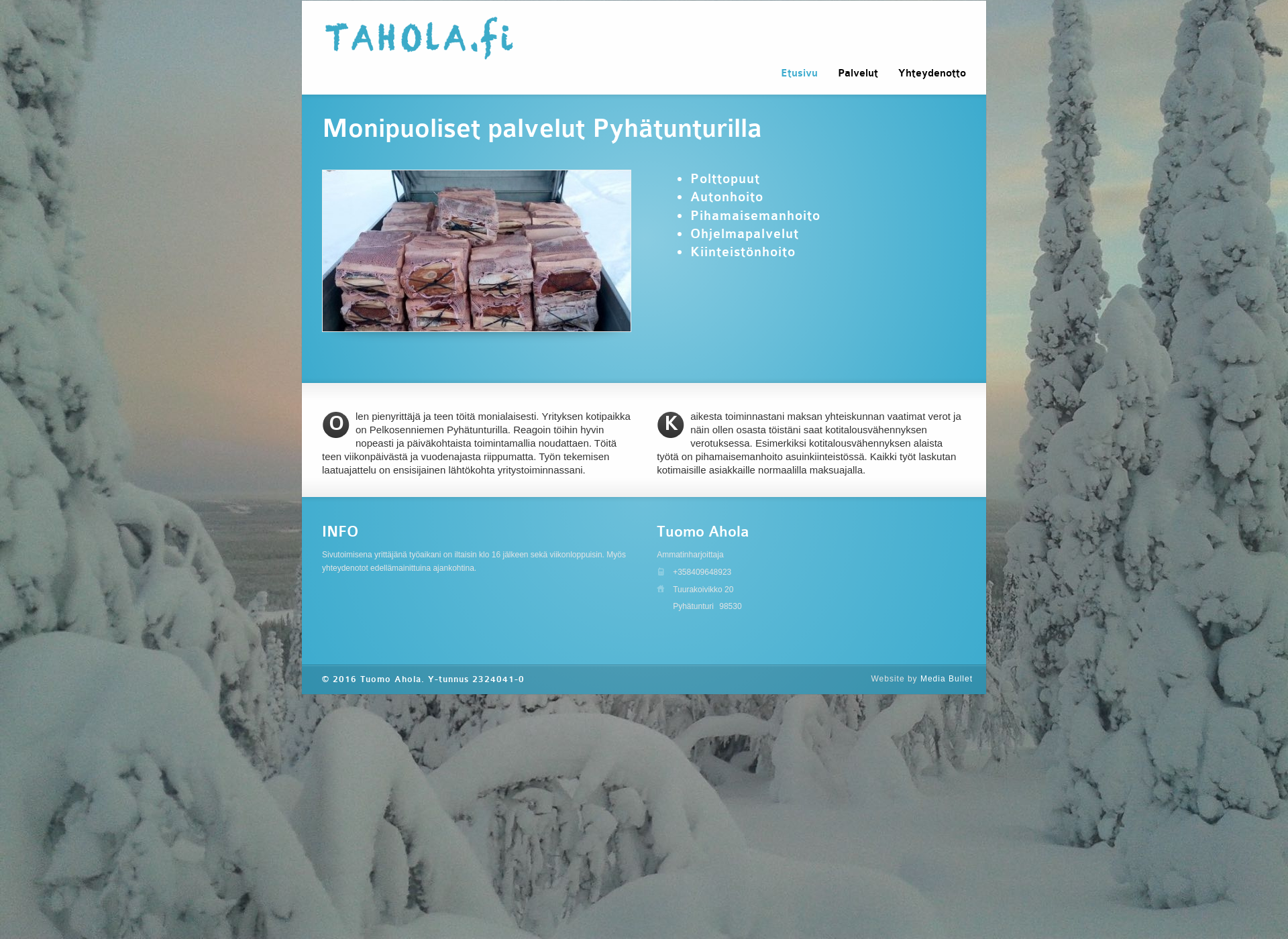 Screenshot for tahola.fi