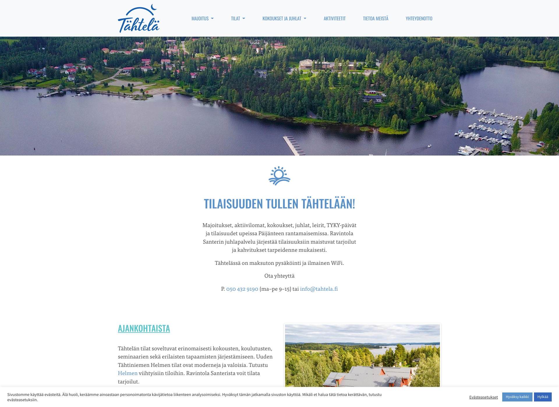 Skärmdump för tahtela.fi