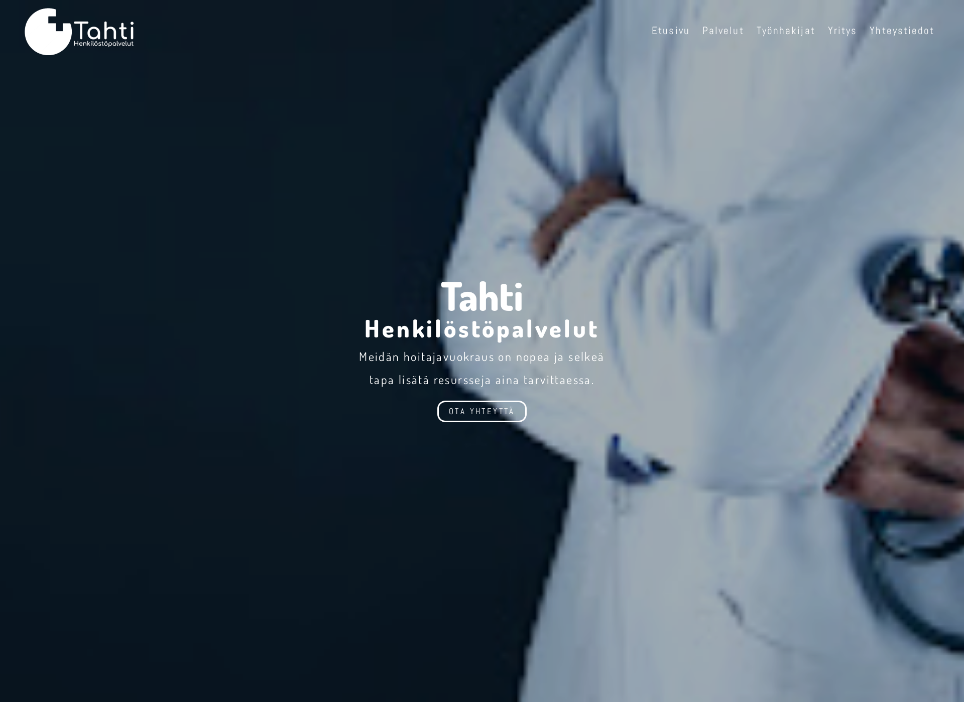 Skärmdump för tahtihenkilostopalvelut.fi
