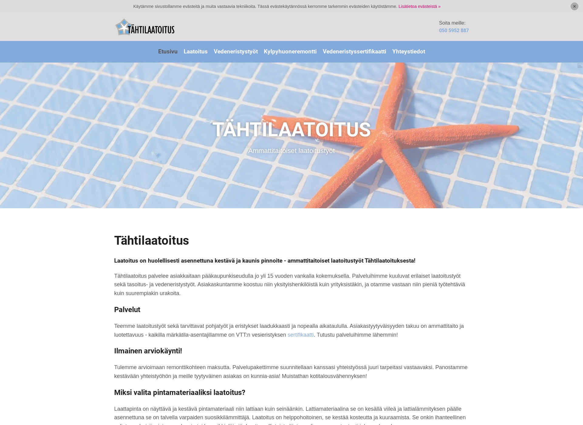 Skärmdump för tahtilaatoitus.fi