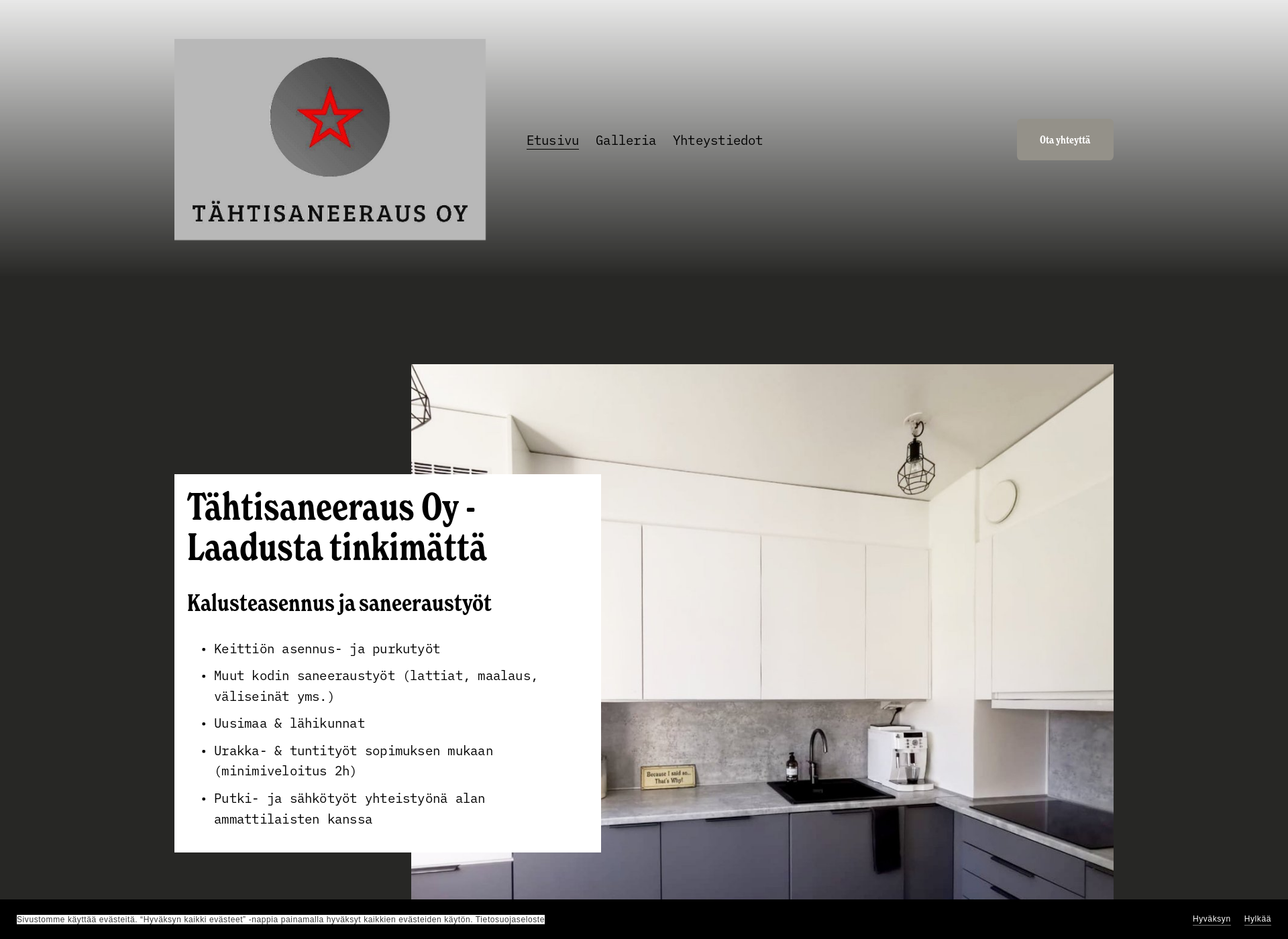 Screenshot for tahtisaneeraus.fi
