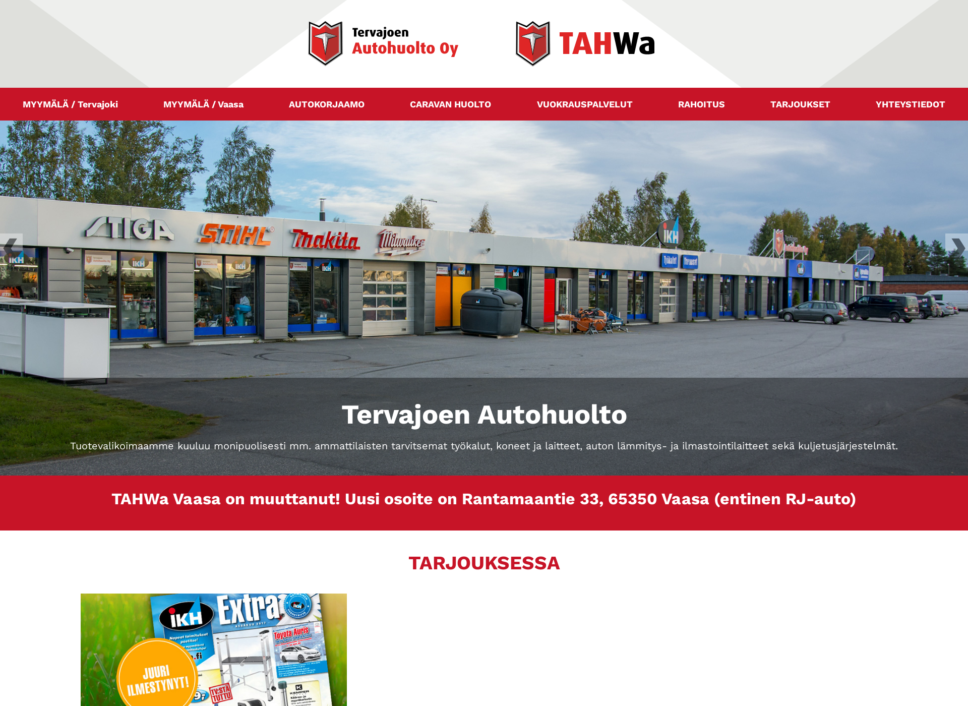 Skärmdump för tahwa.fi