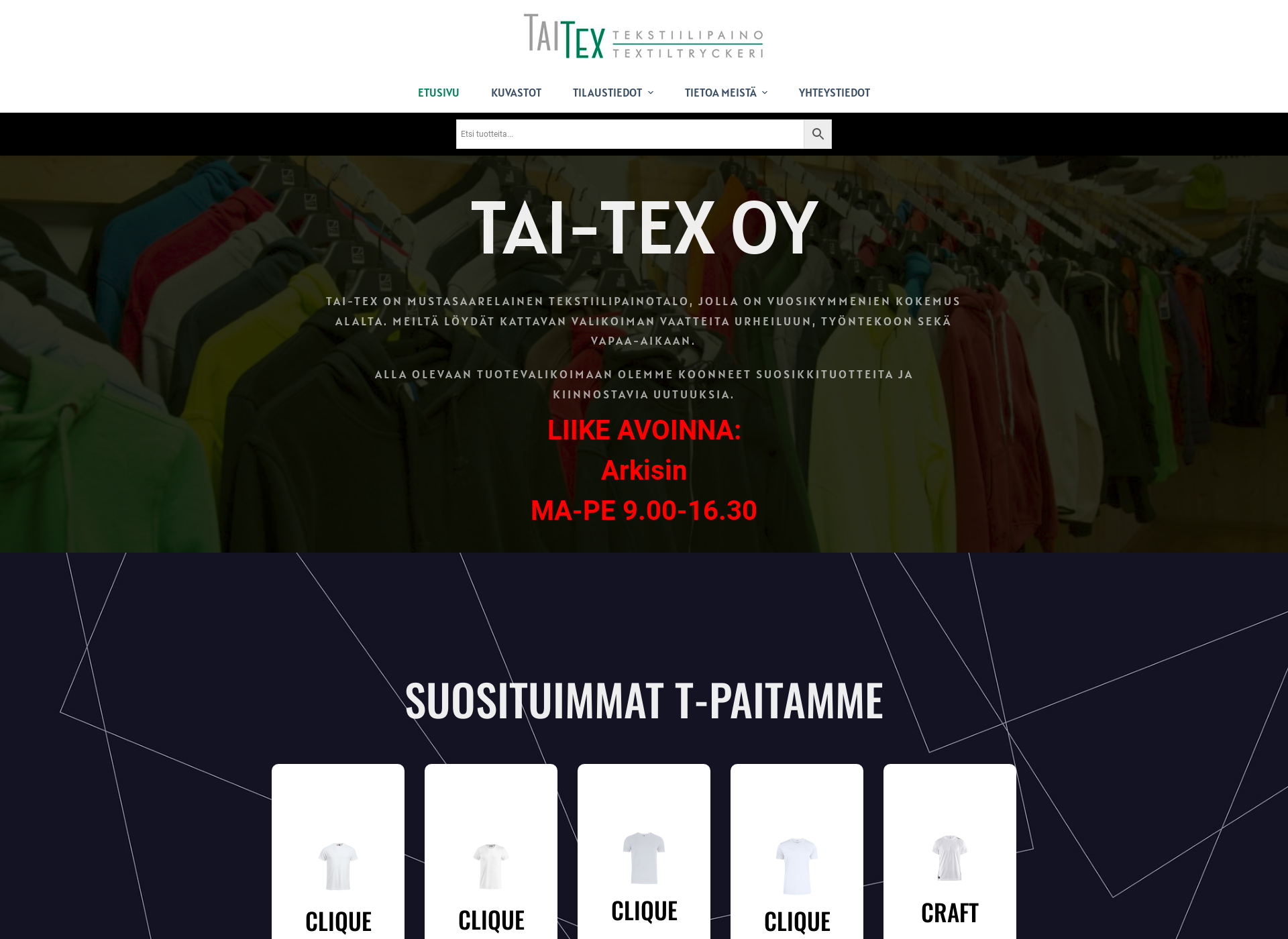 Screenshot for tai-tex.fi