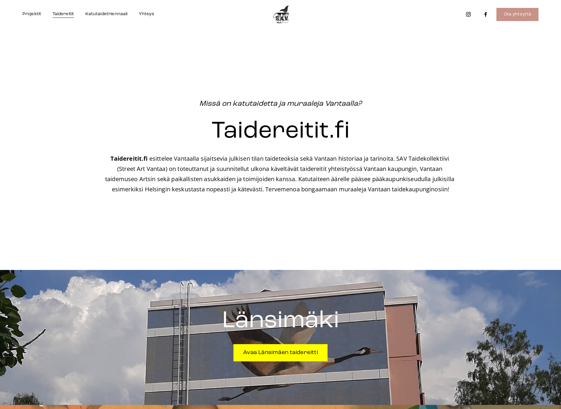 Skärmdump för taidereitit.fi