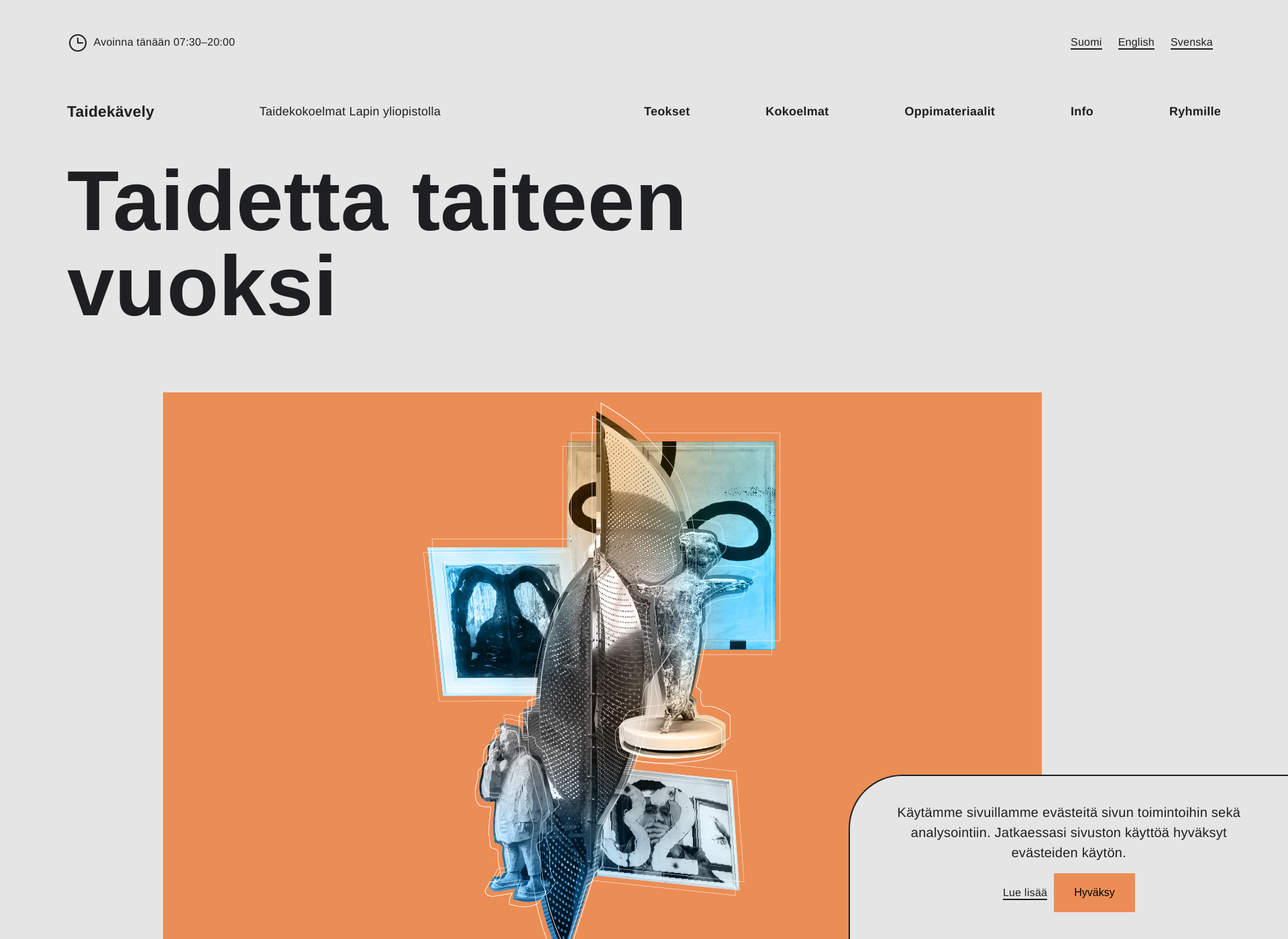 Screenshot for taidettalapinyliopistolla.fi