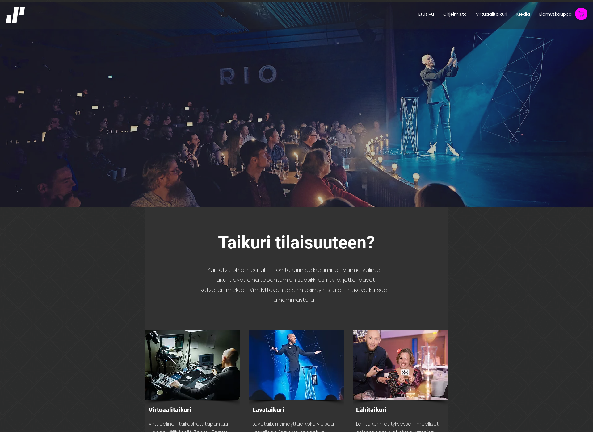 Skärmdump för taikuri.fi