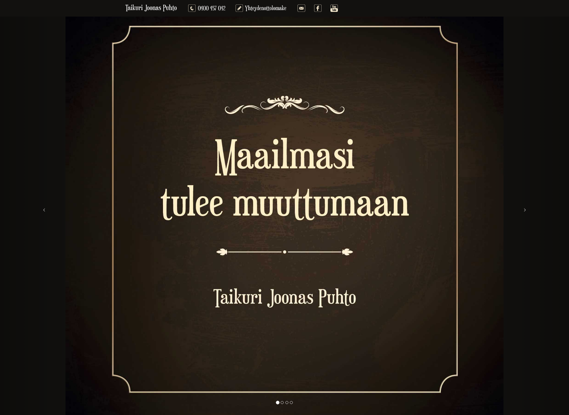Skärmdump för taikuripuhto.fi