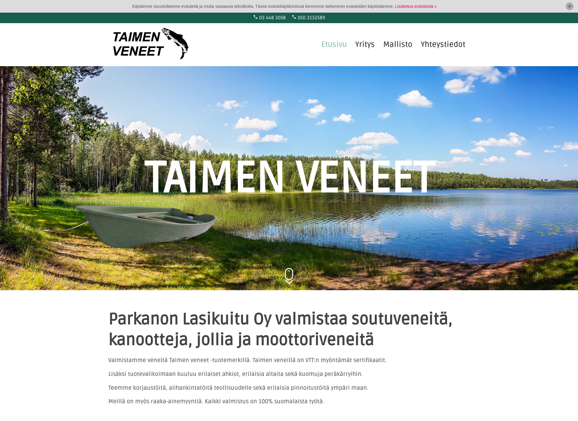 Screenshot for taimenveneet.fi
