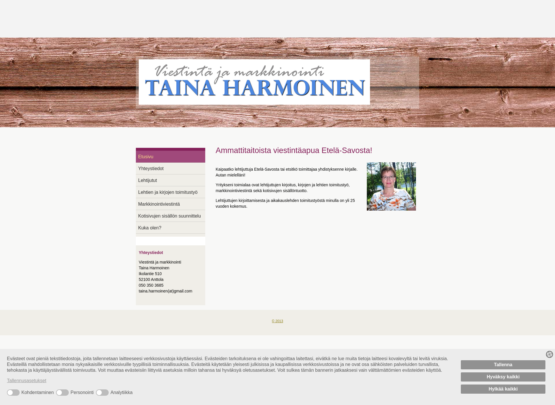 Screenshot for tainaharmoinen.fi