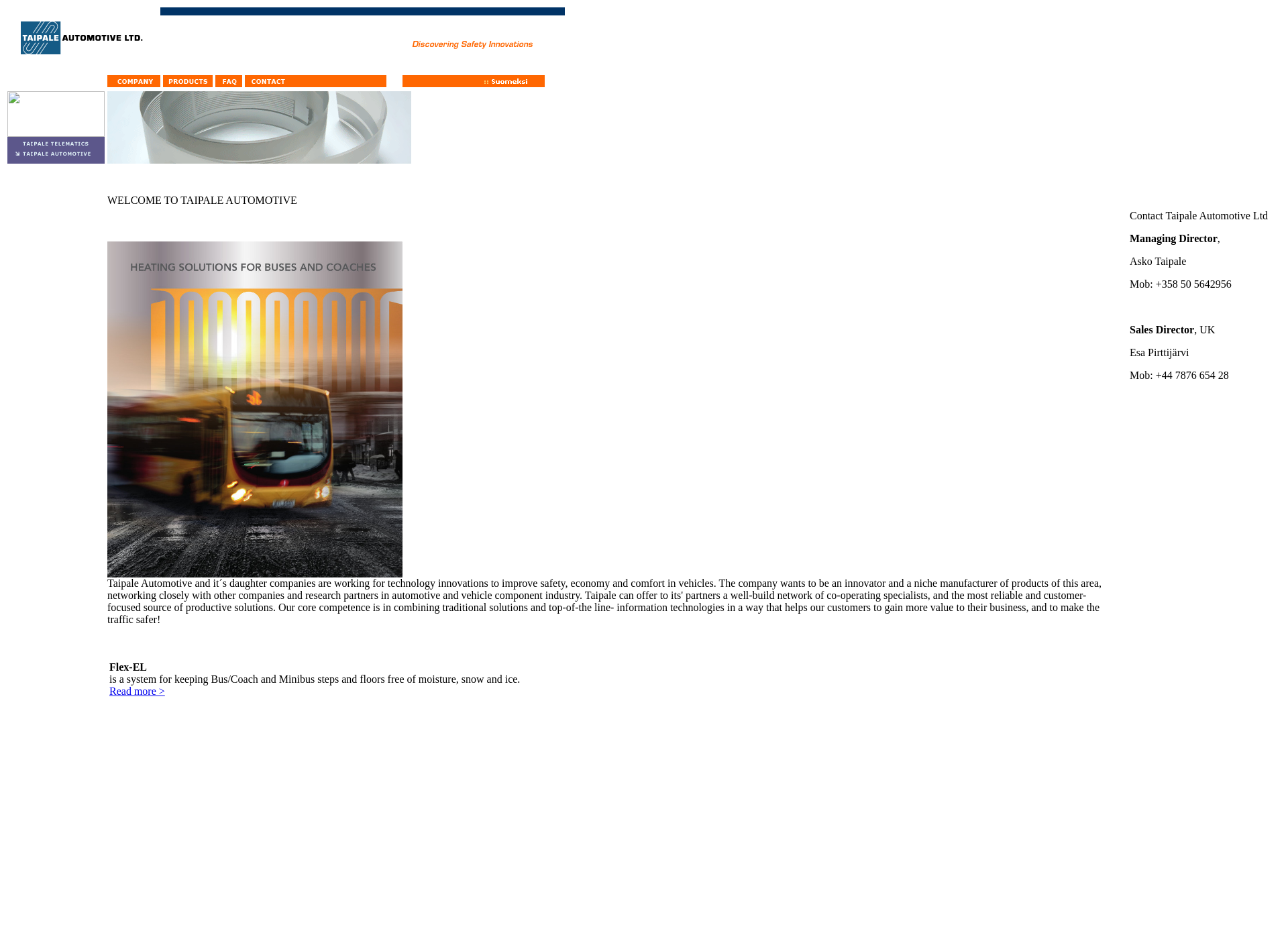 Skärmdump för taipaleautomotive.fi