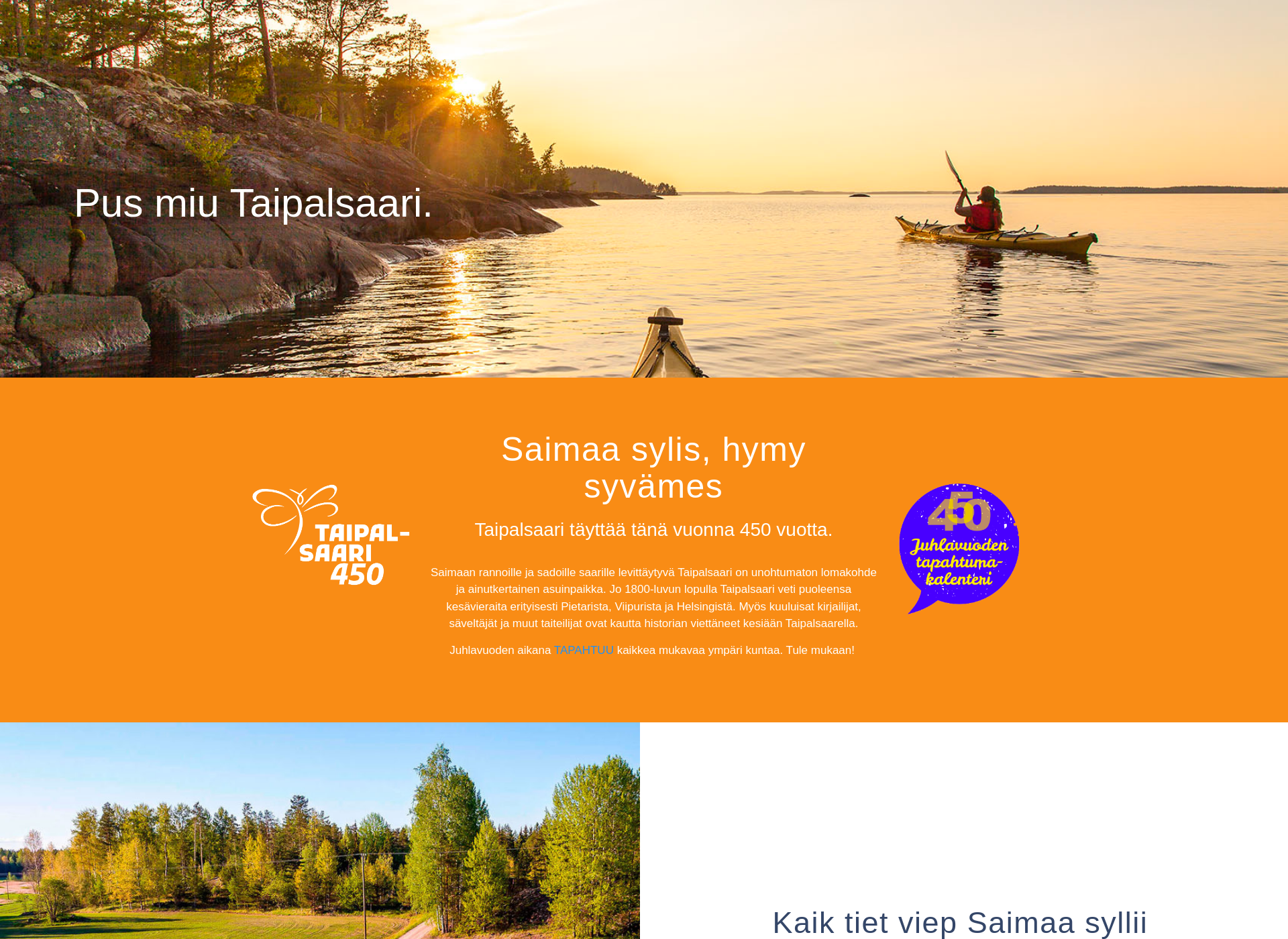 Screenshot for taipalsaari450.fi