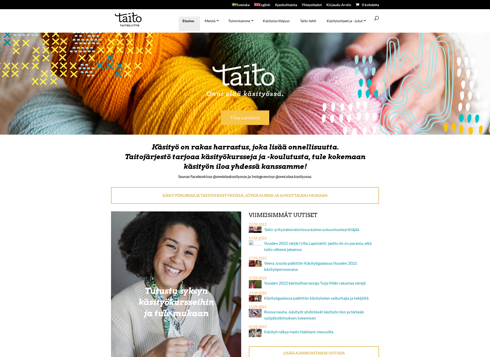 Screenshot for taitoliitto.fi