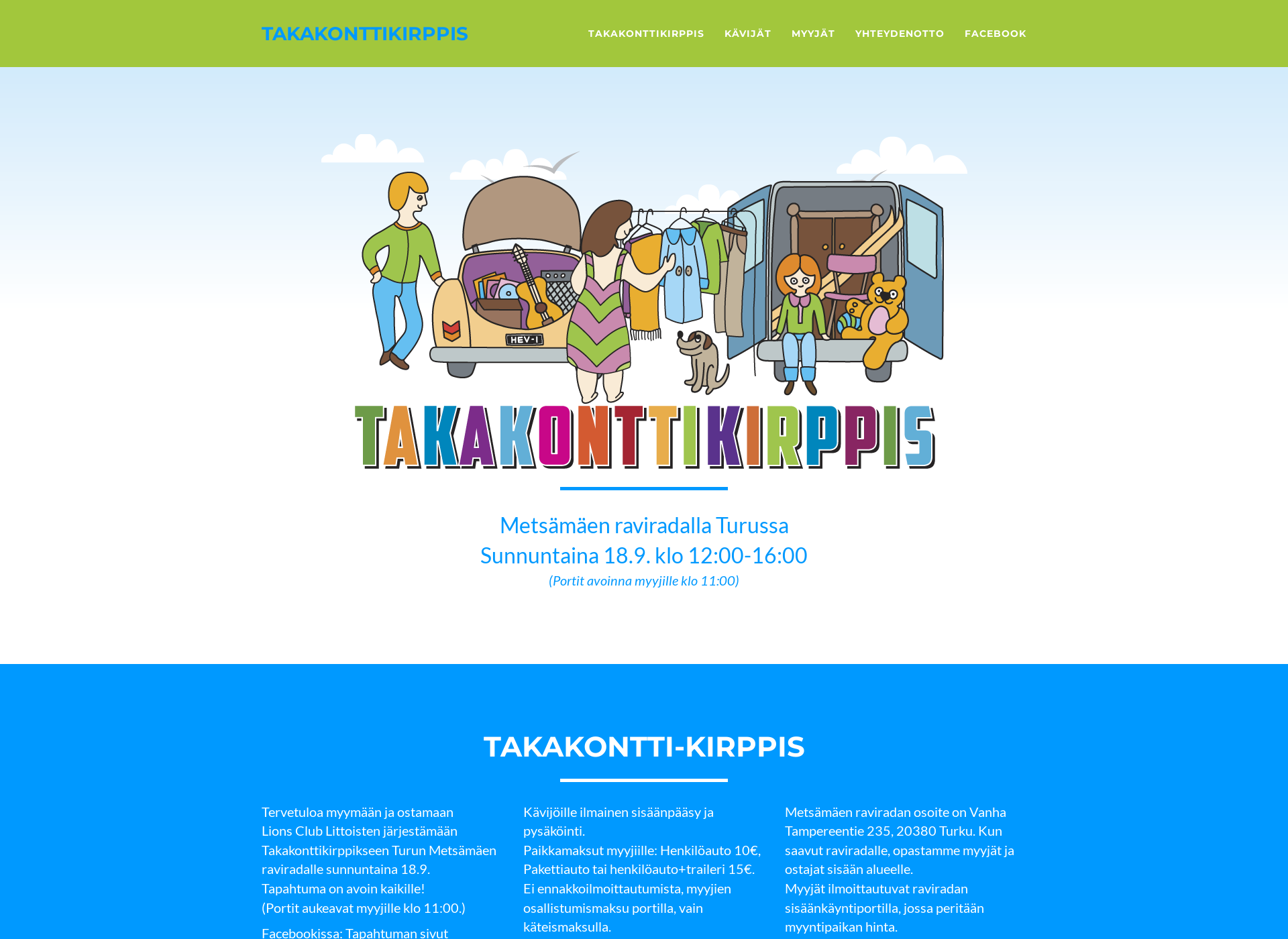 Skärmdump för takakonttikirppis.fi