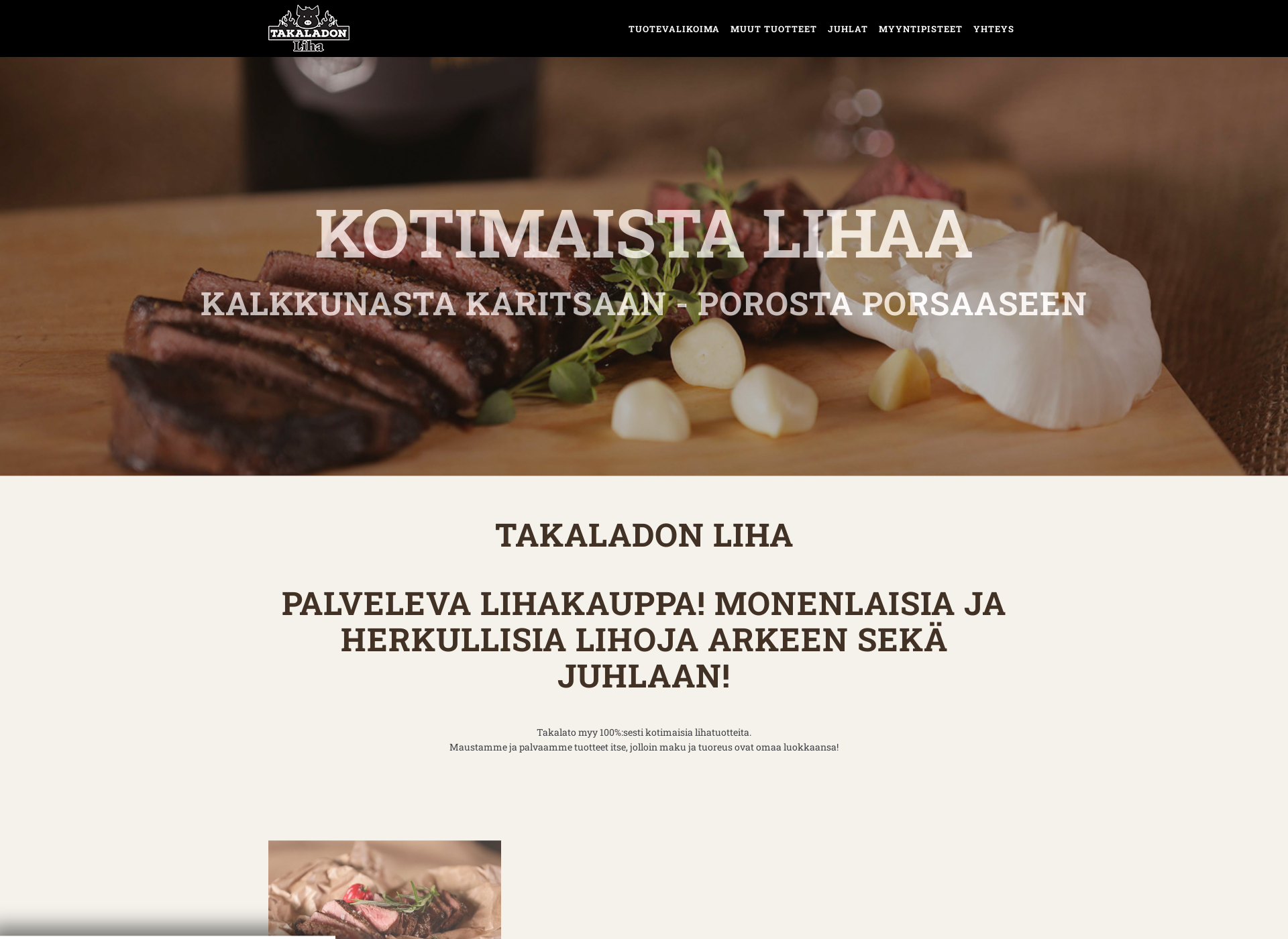 Skärmdump för takalato.fi