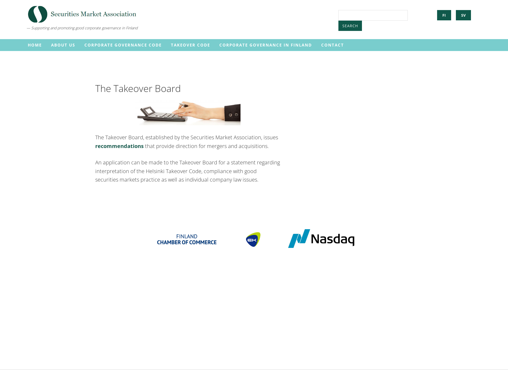 Screenshot for takeoverpanel.fi
