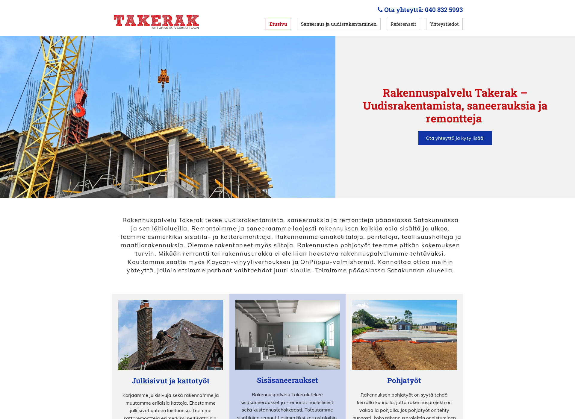 Screenshot for takerak.fi