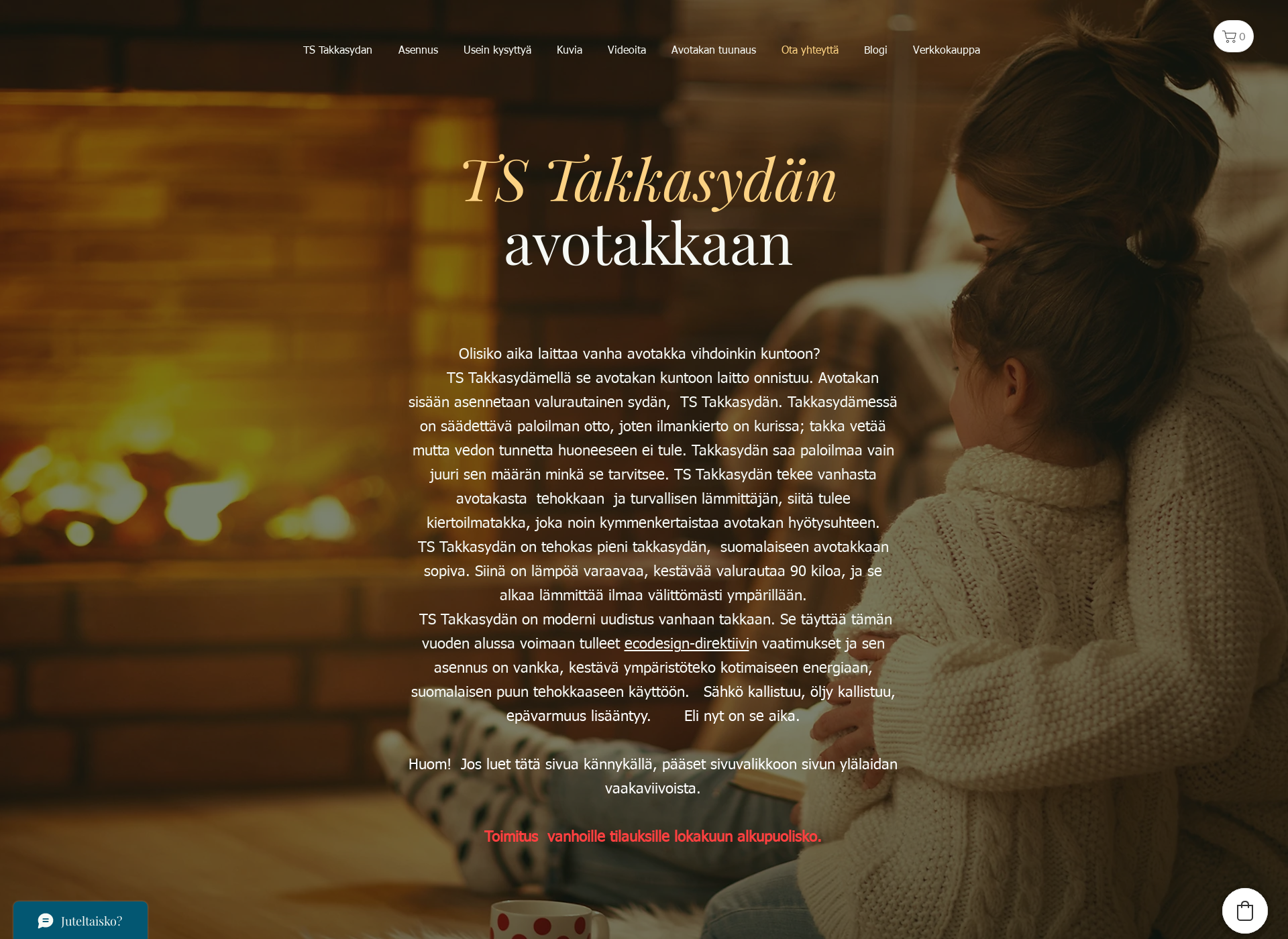 Näyttökuva takkasydan.fi