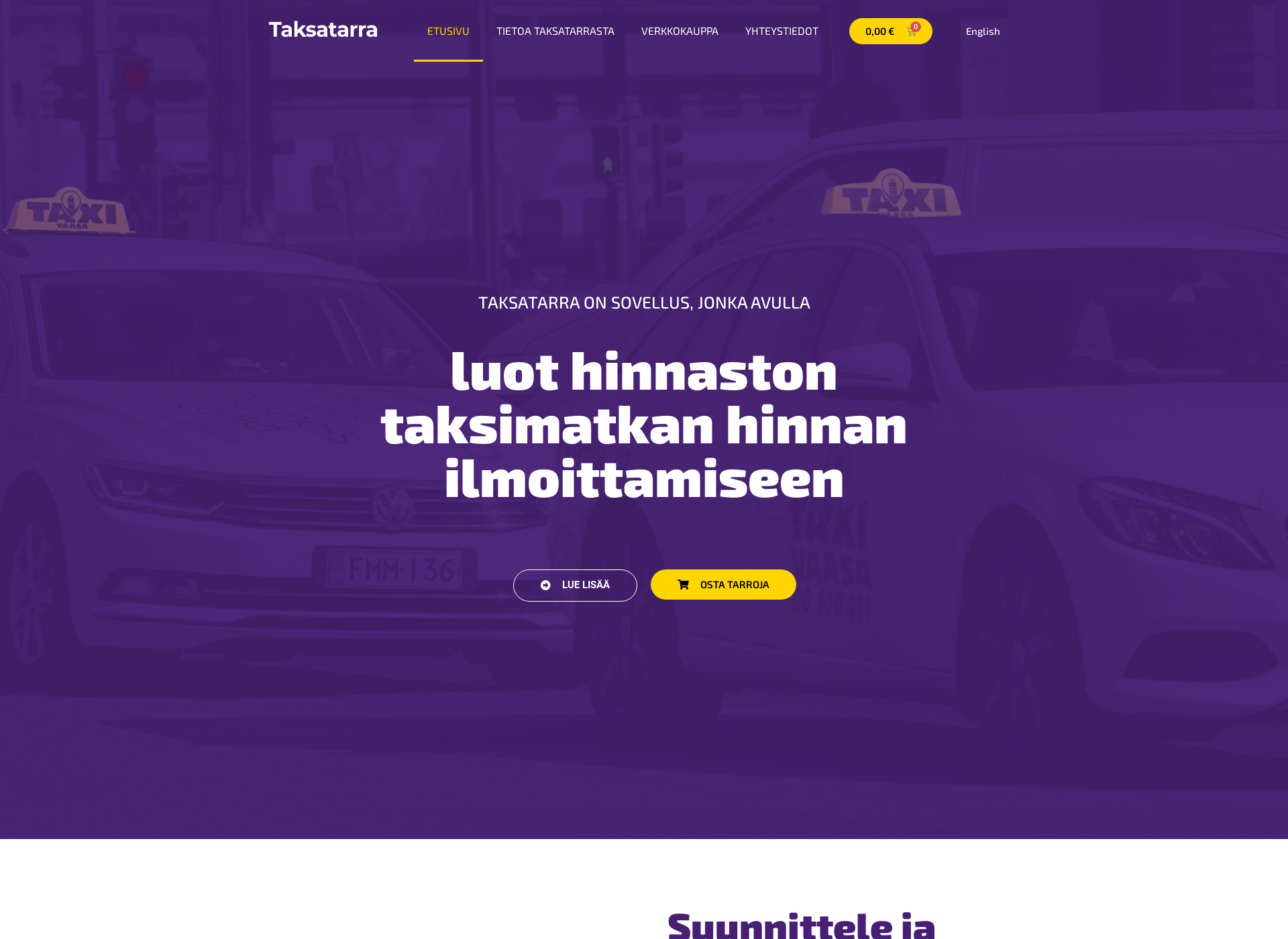 Näyttökuva taksatarra.fi
