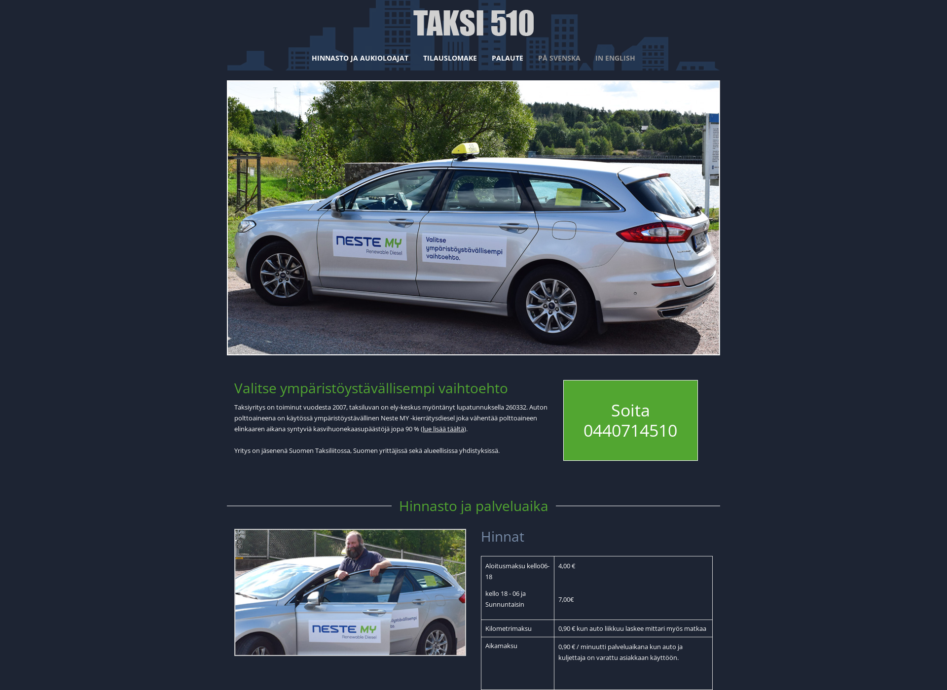 Screenshot for taksi510.fi