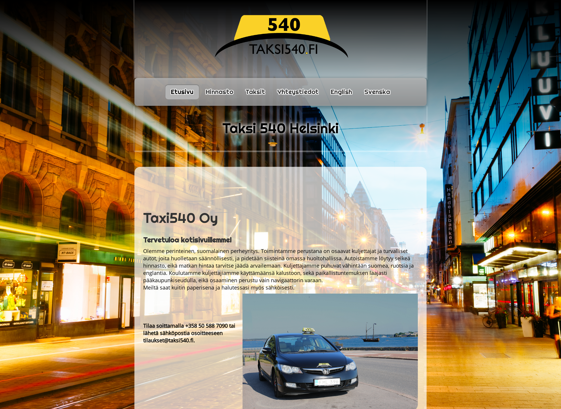 Screenshot for taksi540.fi