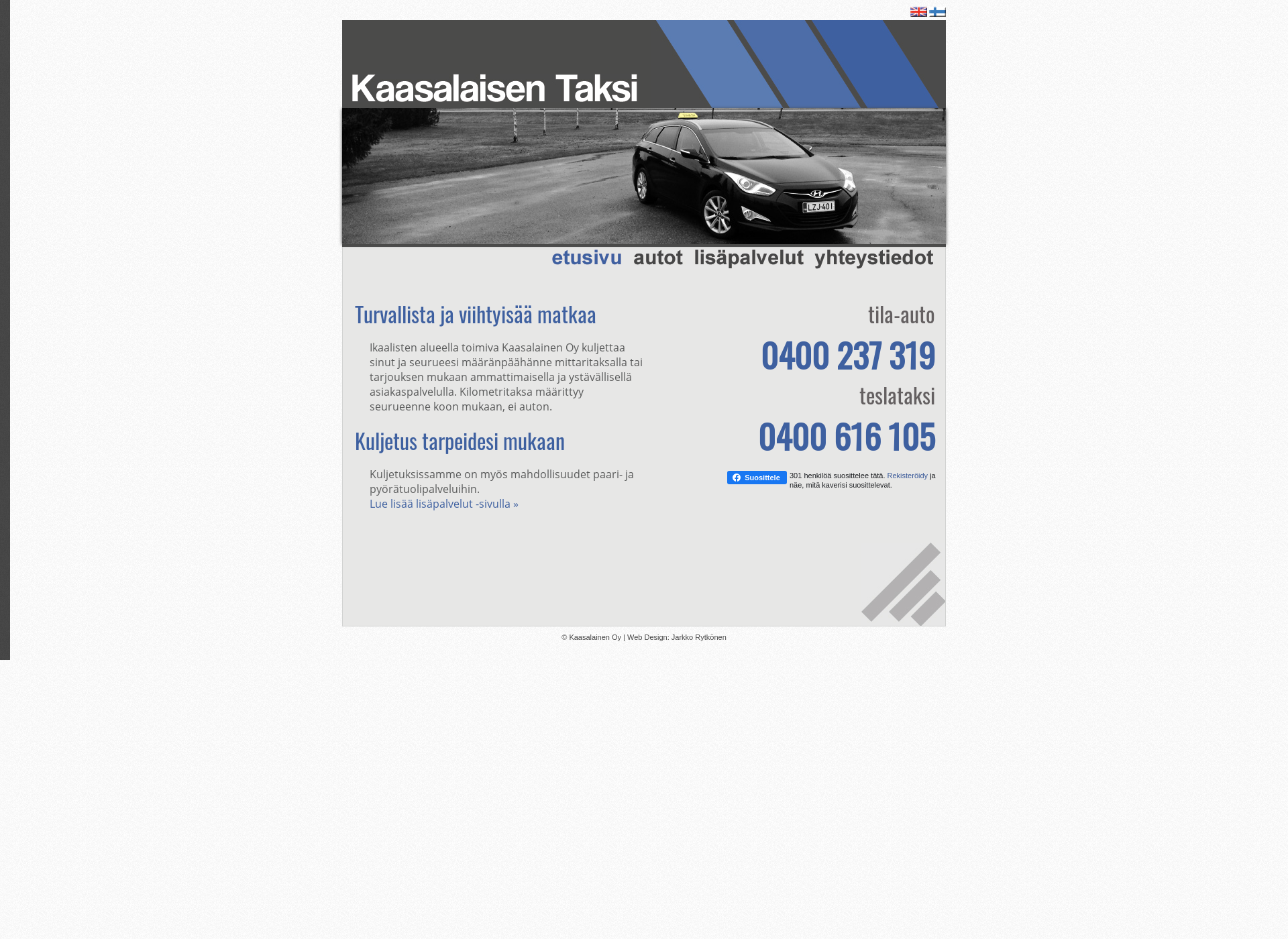 Screenshot for taksikaasalainen.fi