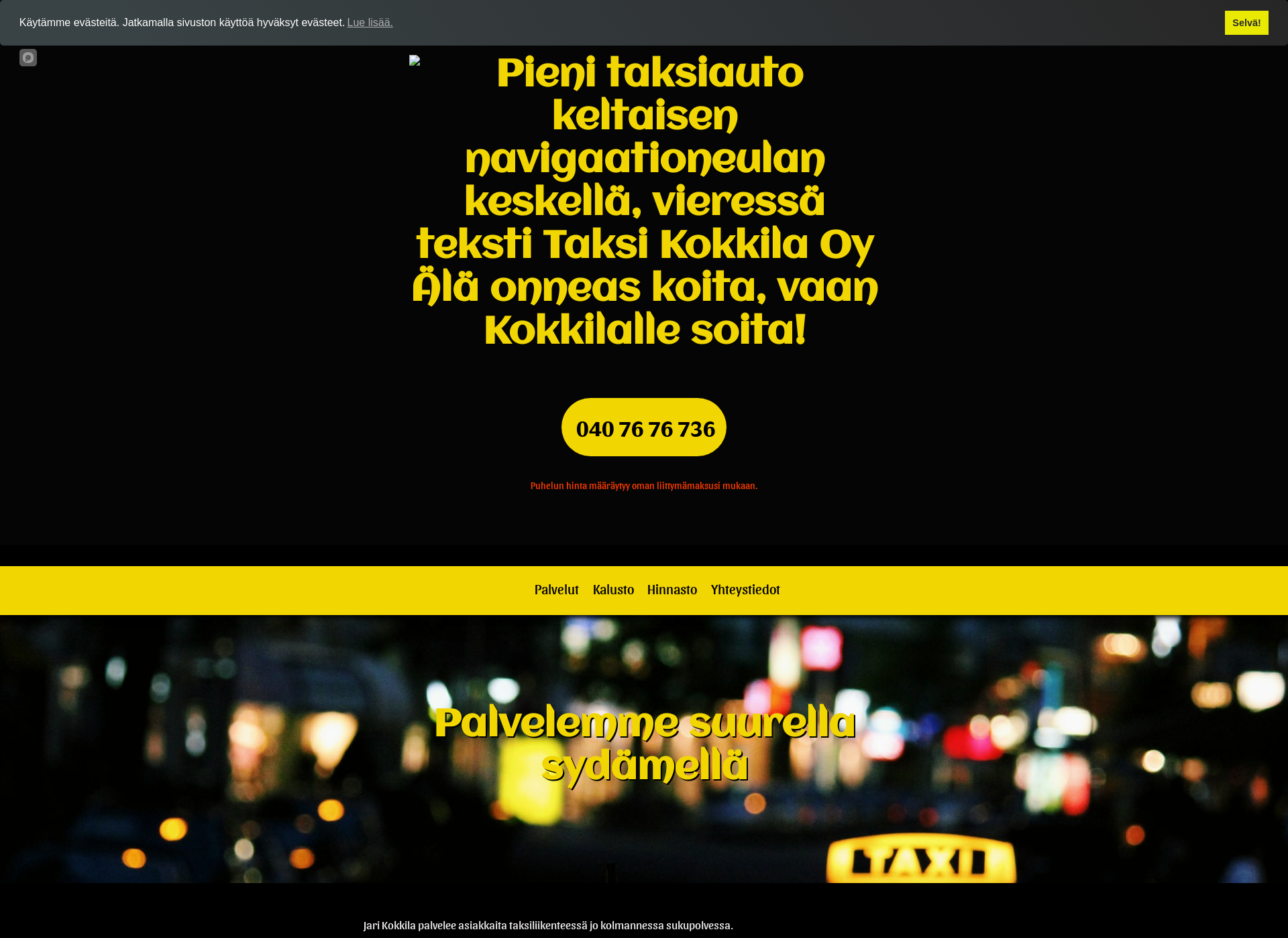 Screenshot for taksikokkila.fi