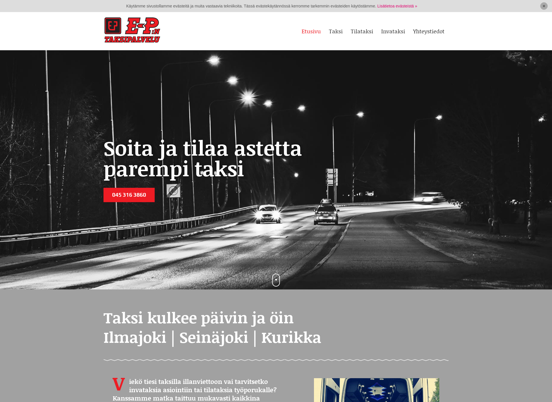 Screenshot for taksikurikka.fi