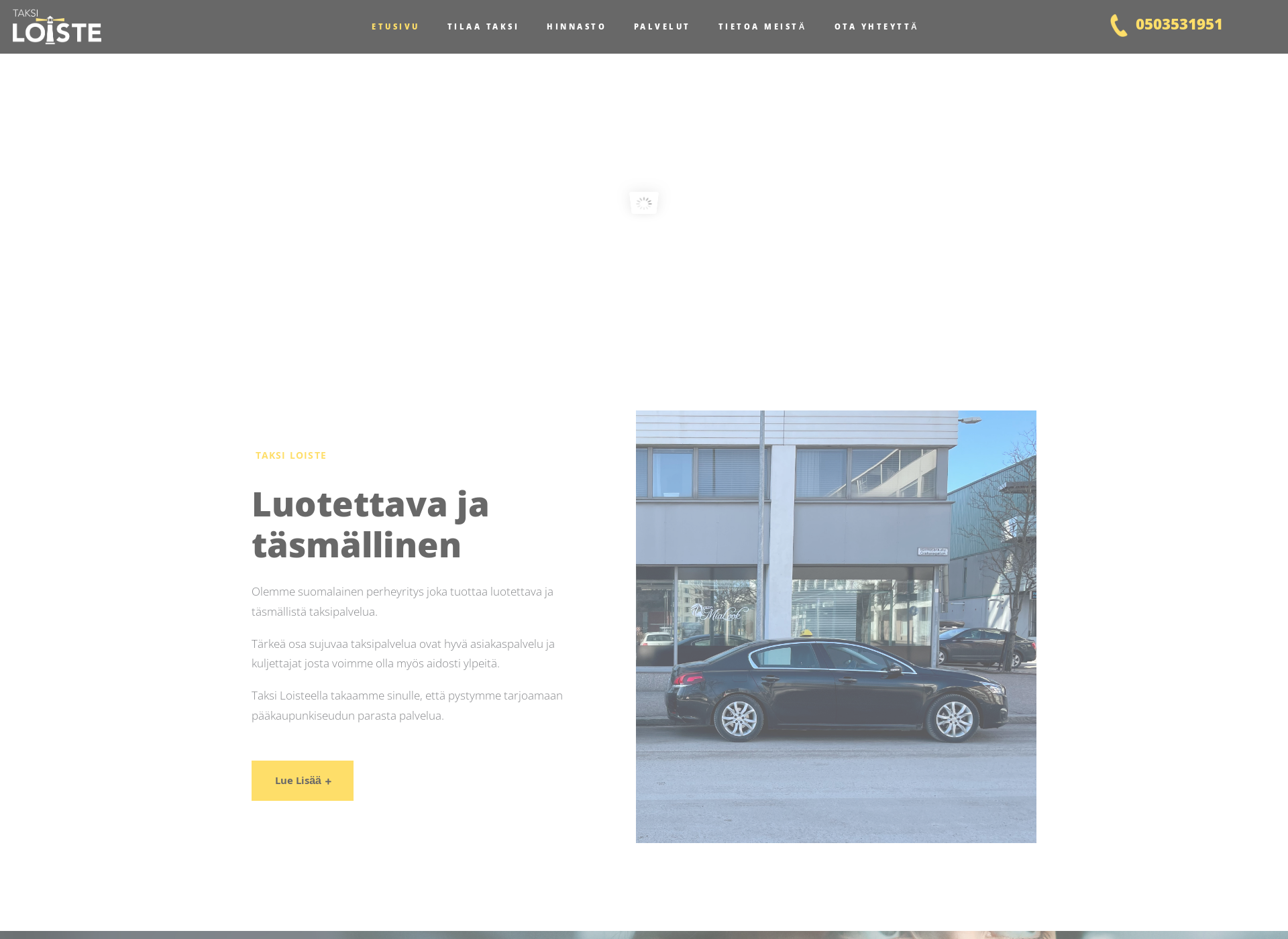Skärmdump för taksiloiste.fi