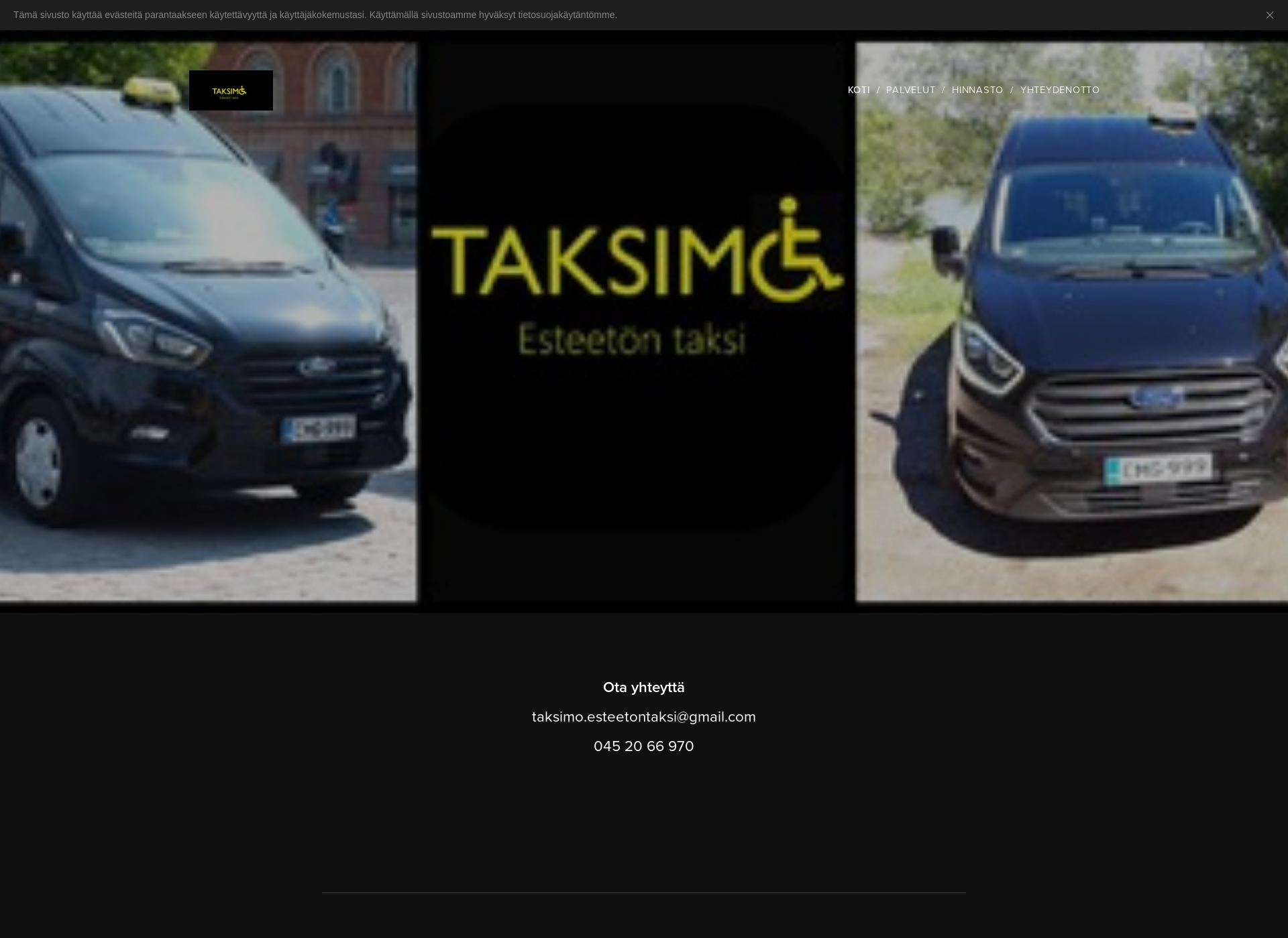 Skärmdump för taksimo.fi