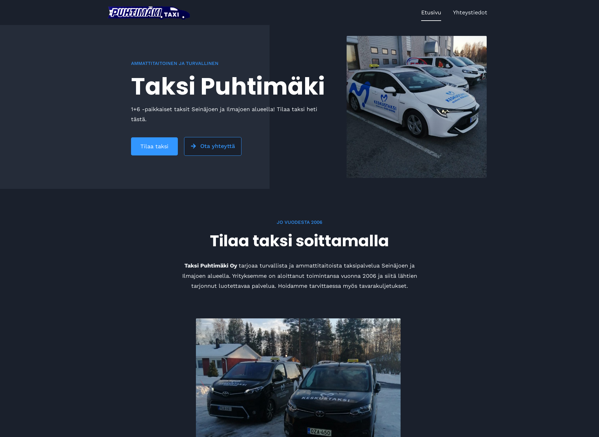 Screenshot for taksipuhtimaki.fi