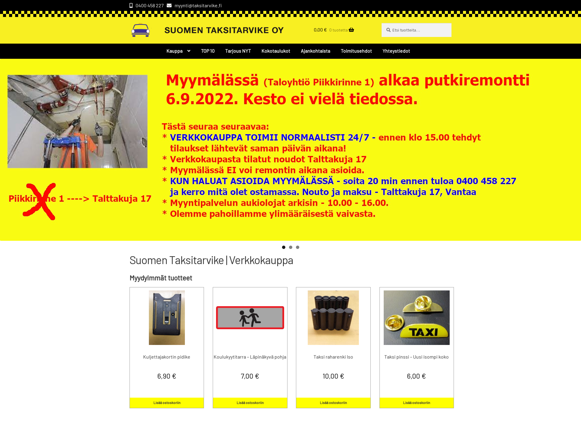 Screenshot for taksitarvike.fi