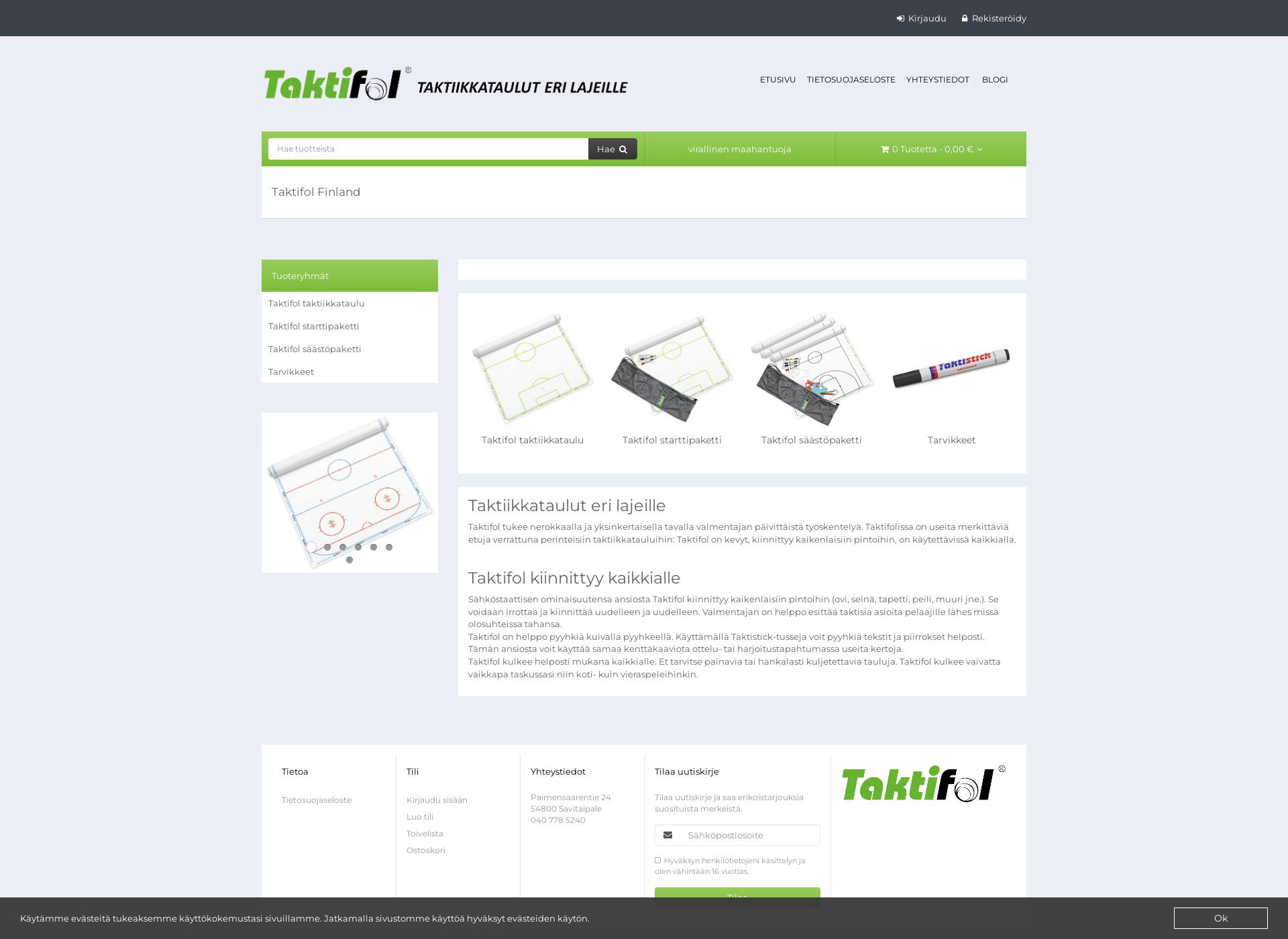 Screenshot for taktifol.fi