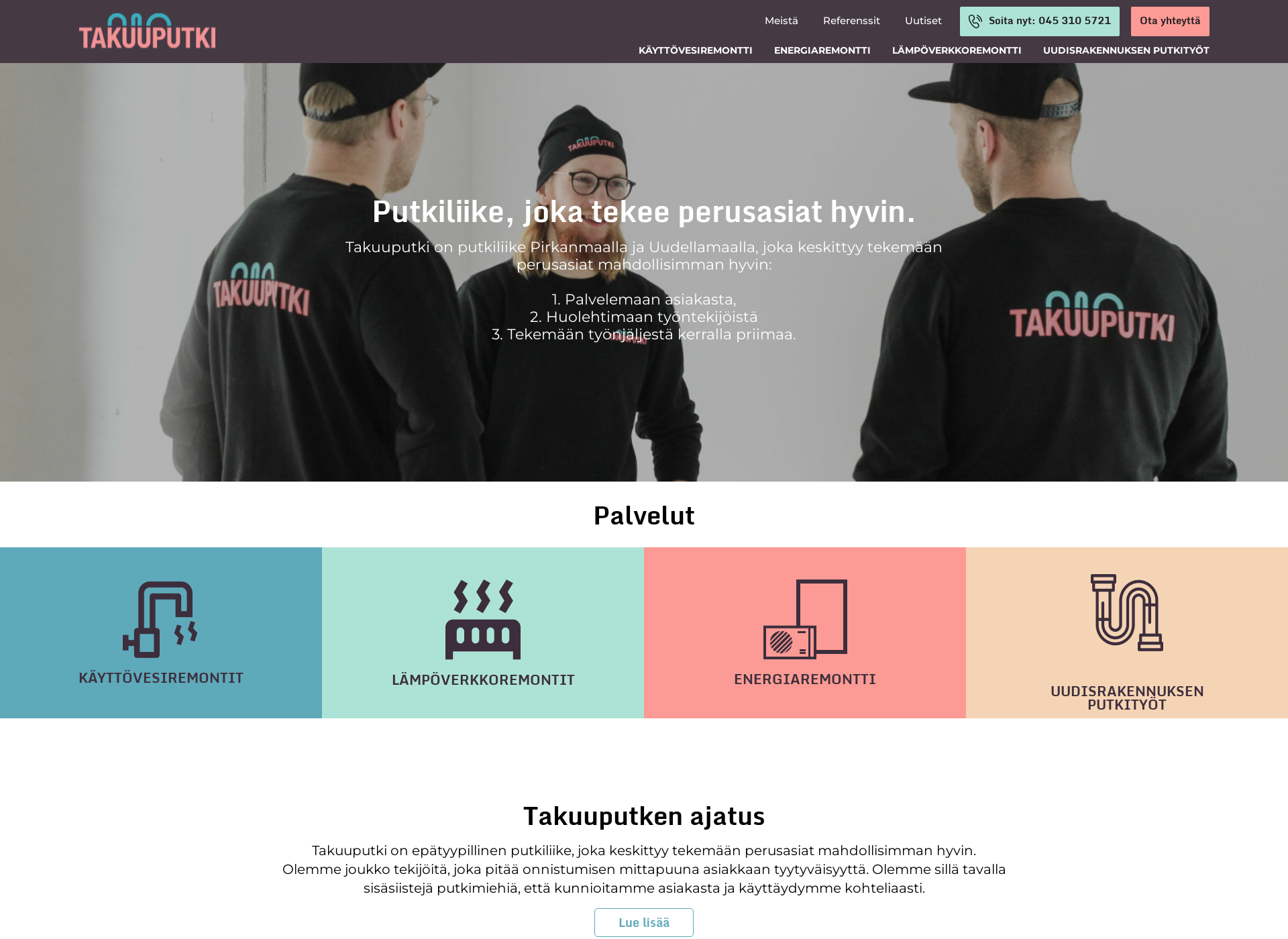 Screenshot for takuuputki.fi