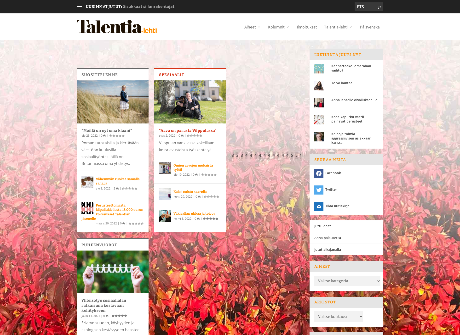 Screenshot for talentia-lehti.fi