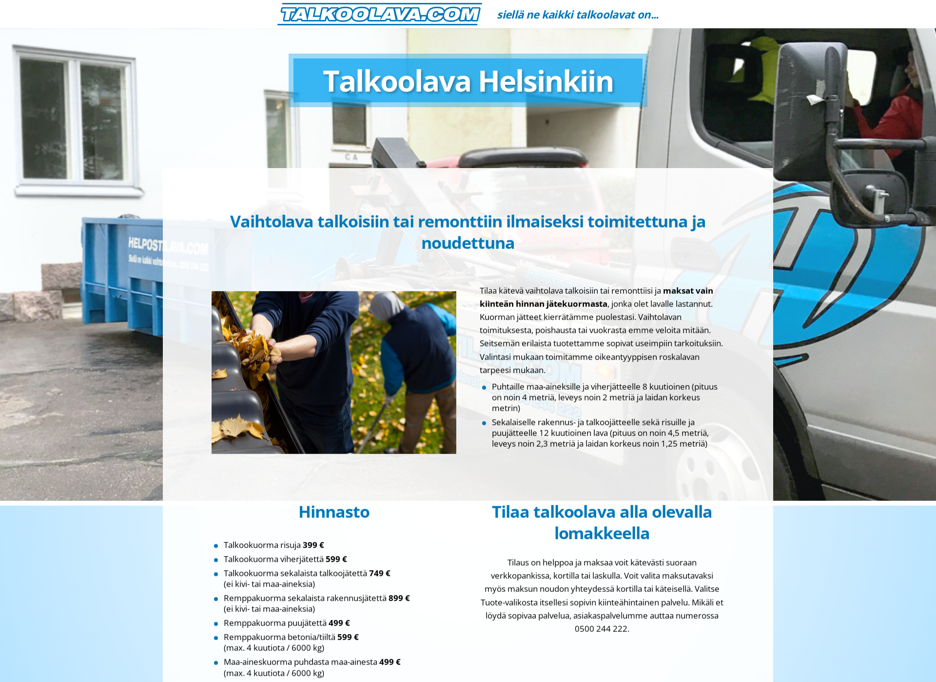Skärmdump för talkoolava-helsinki.fi