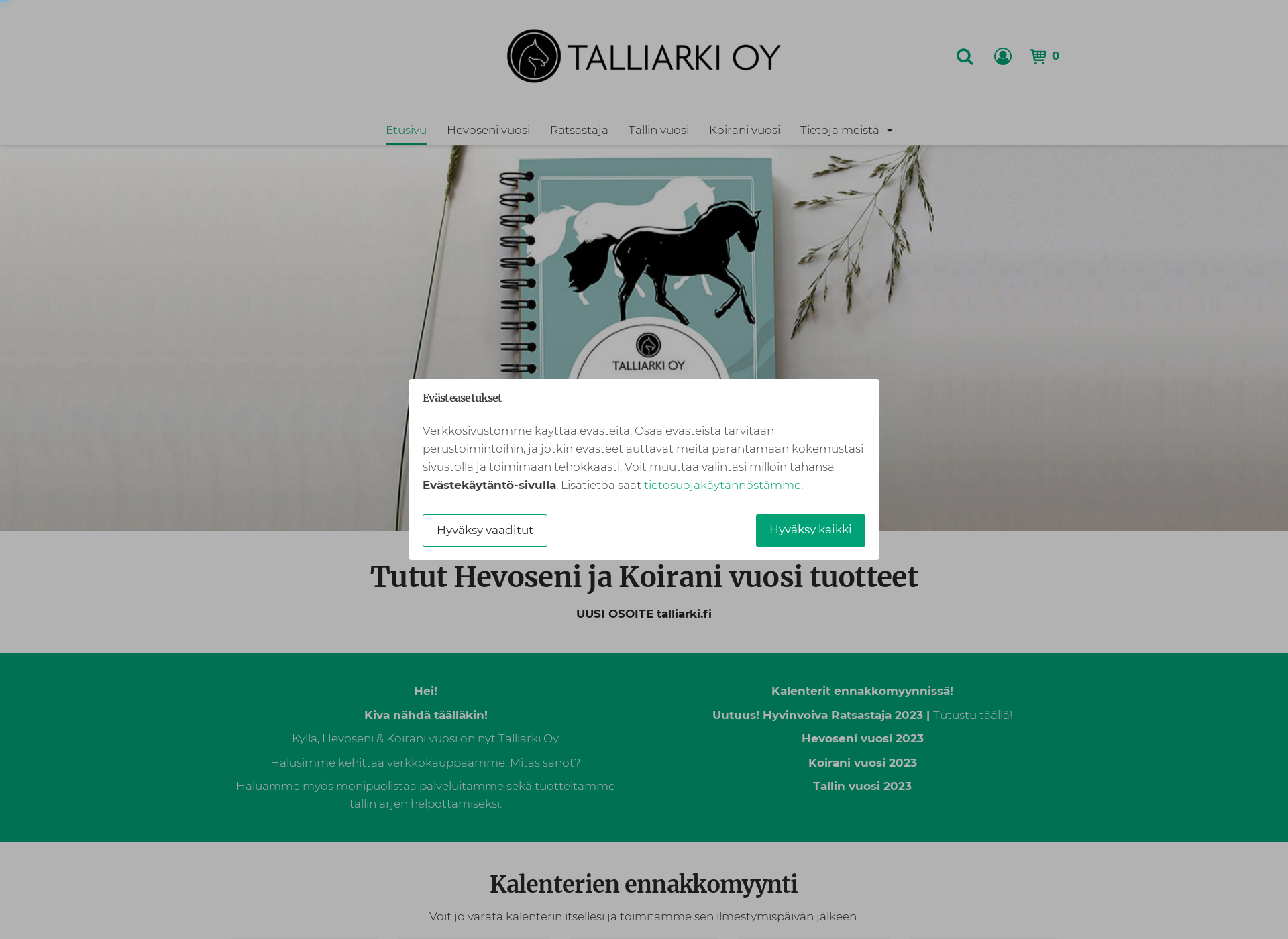 Screenshot for talliarki.fi