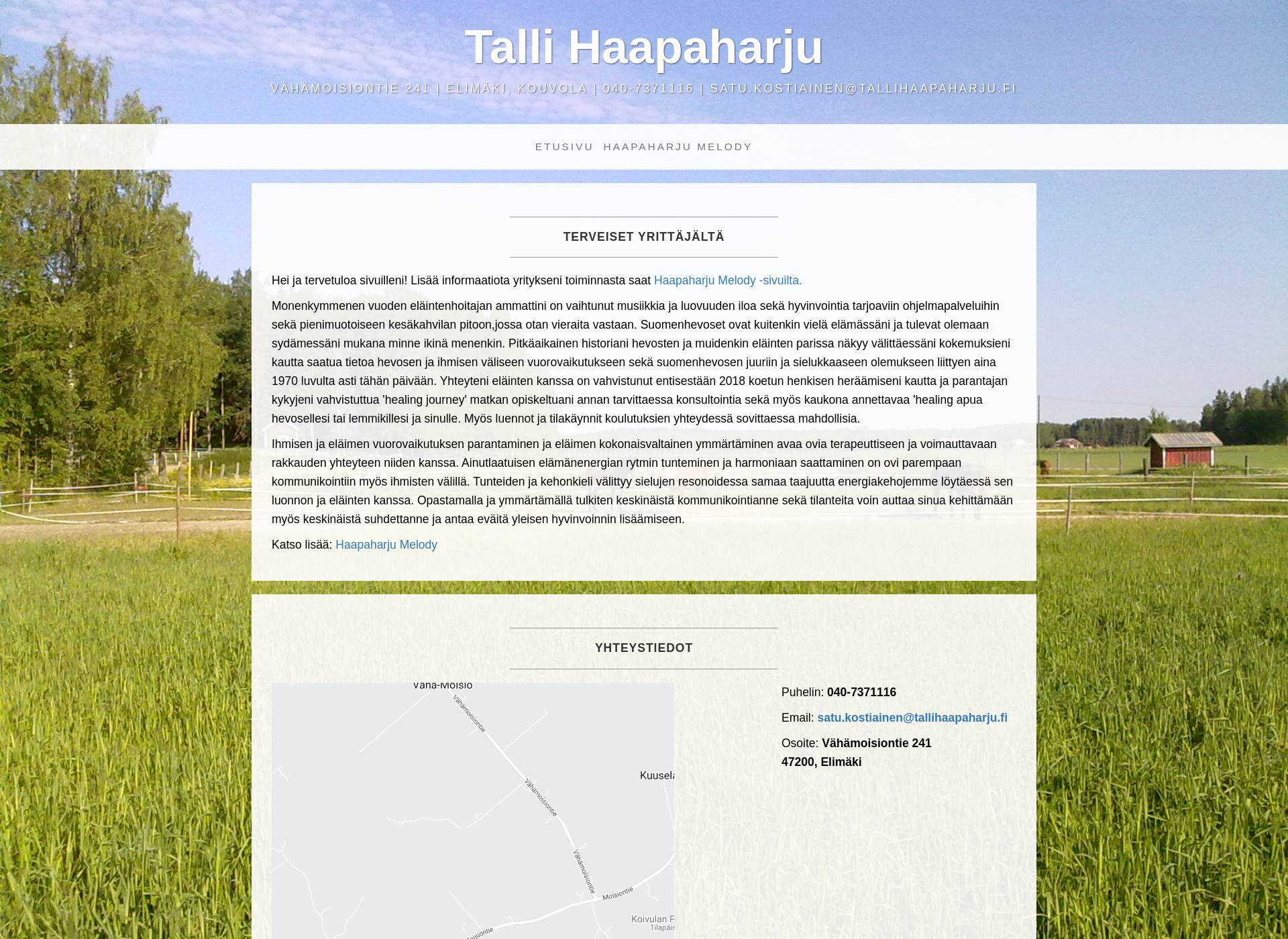 Screenshot for tallihaapaharju.fi